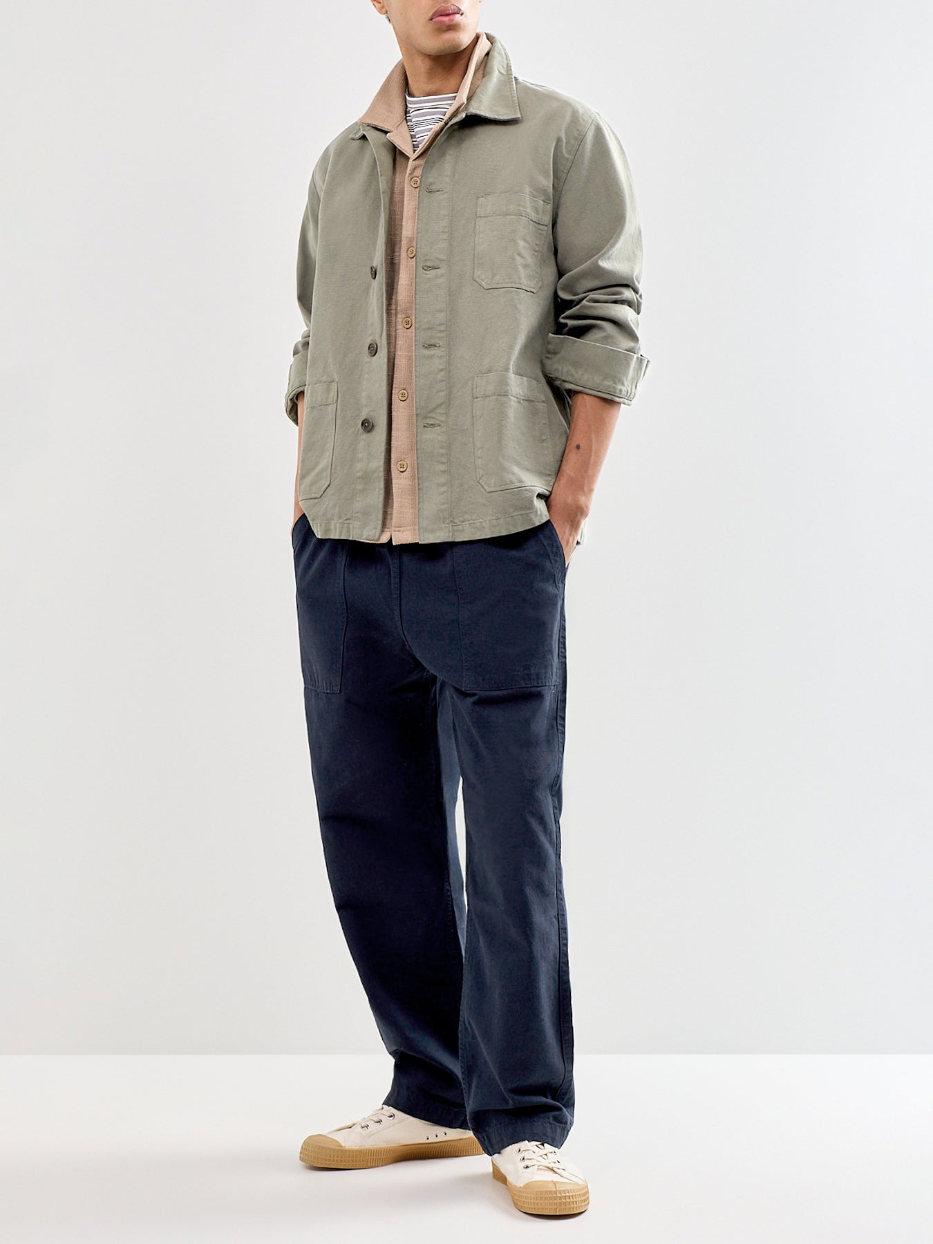 Andre Relaxed Short Sleeve Shirt Beige