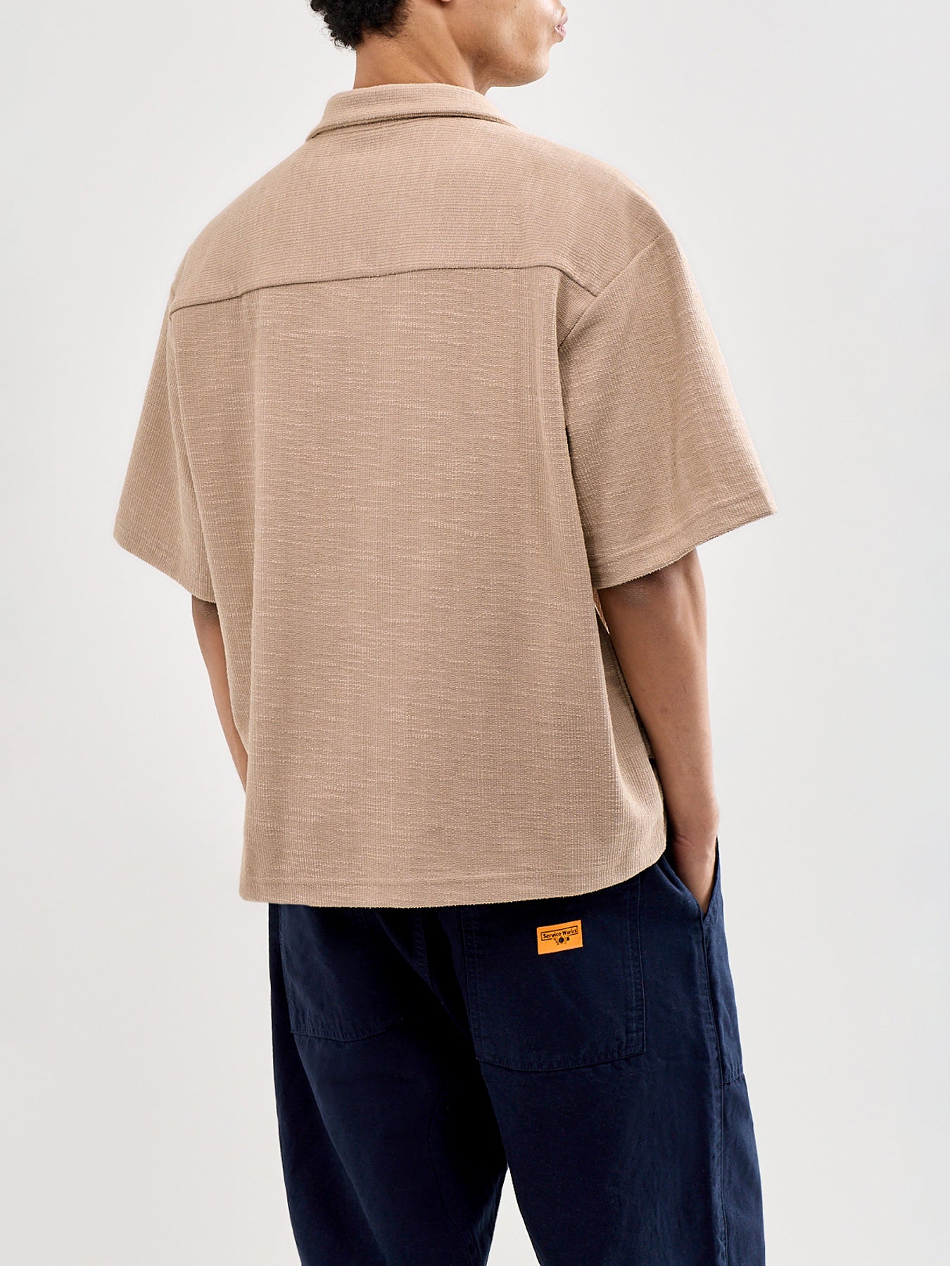 Andre Relaxed Short Sleeve Shirt Beige