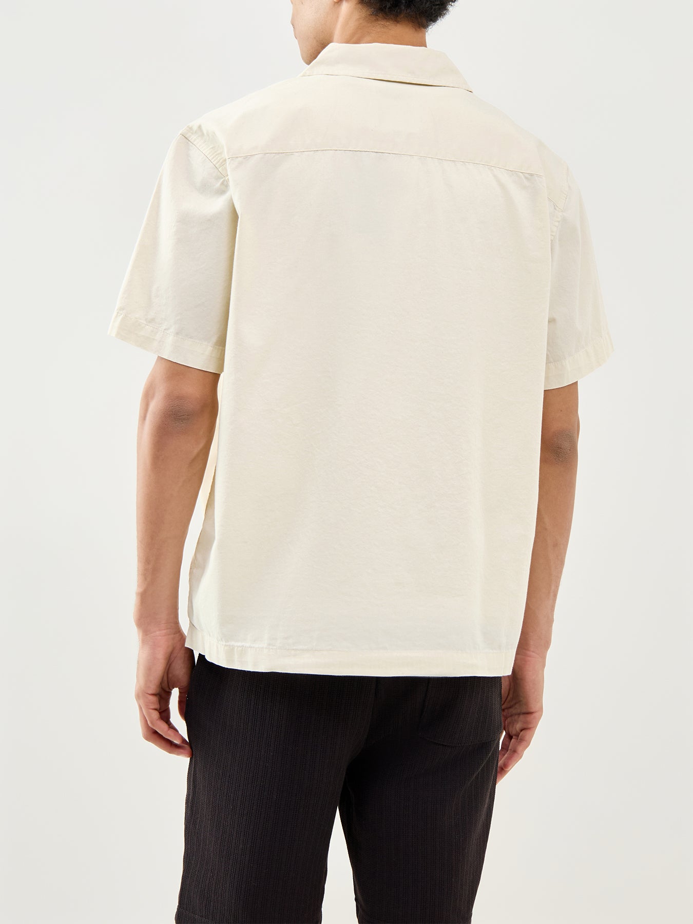 Seeren Embroidered Short Sleeve Shirt Cream