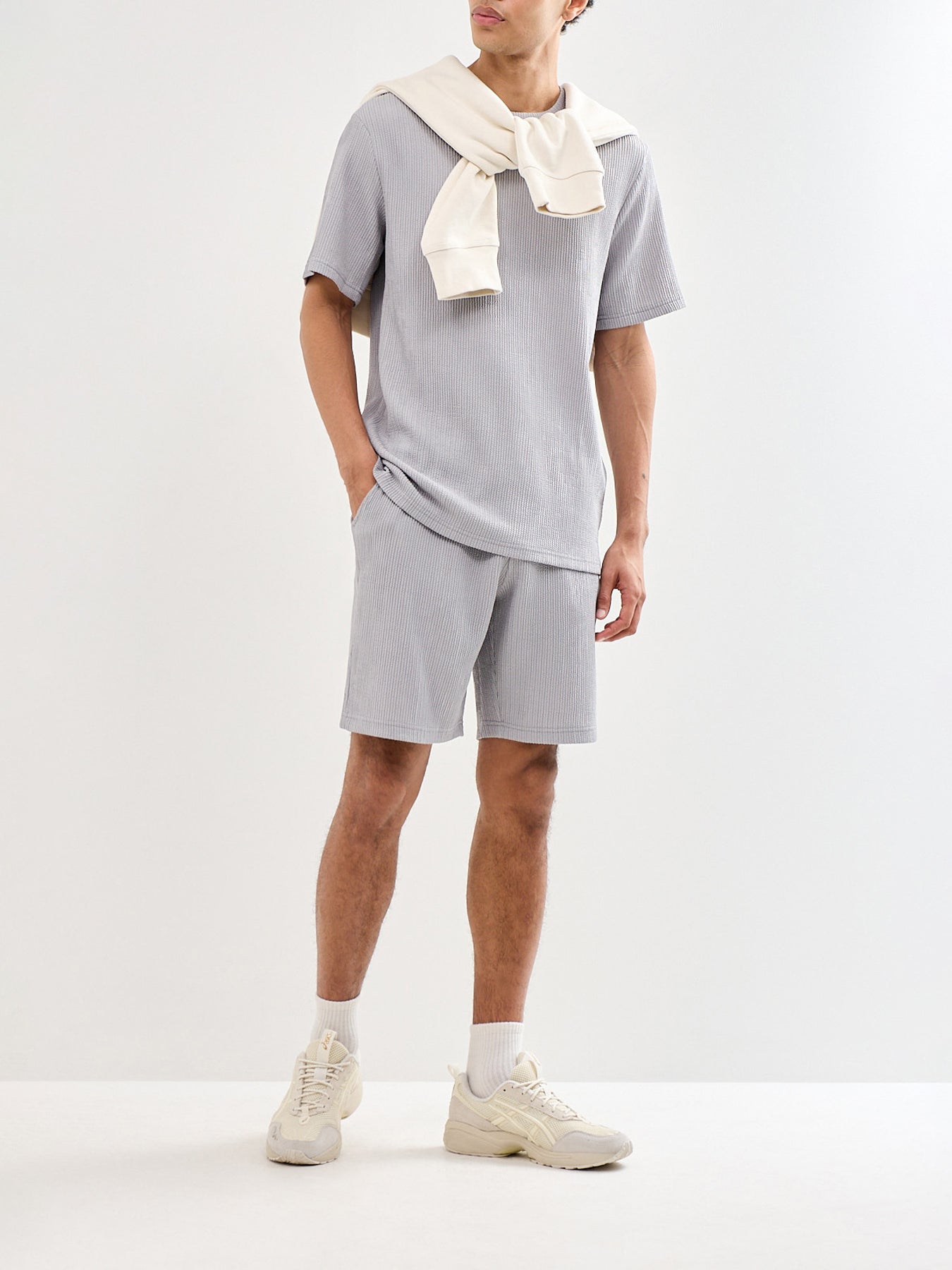Lazio Plissé Shorts Grey