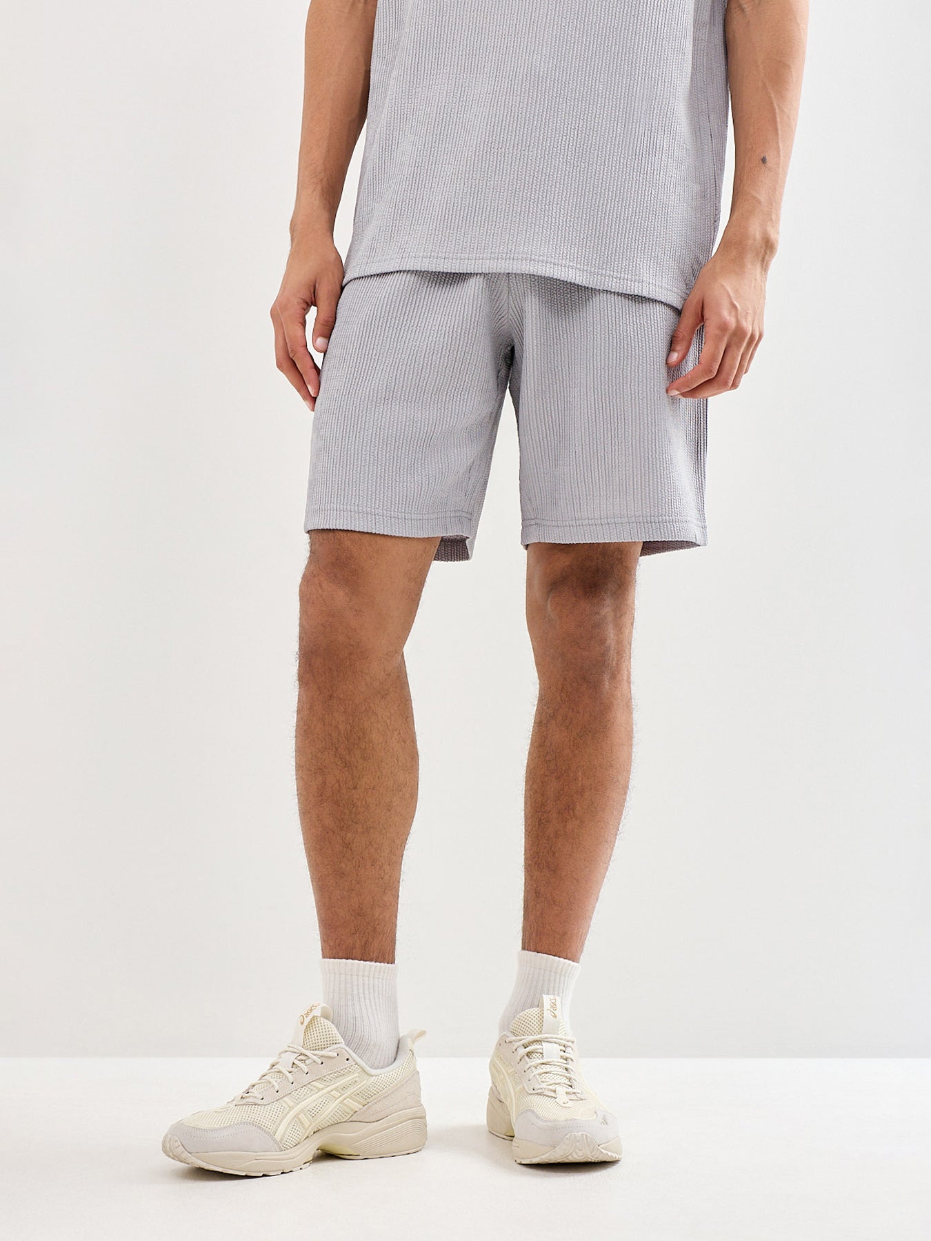 Lazio Plissé Shorts Grey