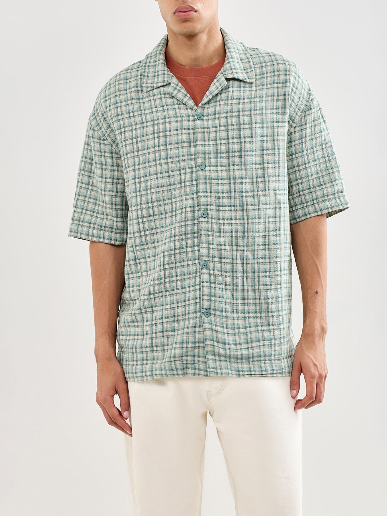 Trev Structured Check Shirt Green