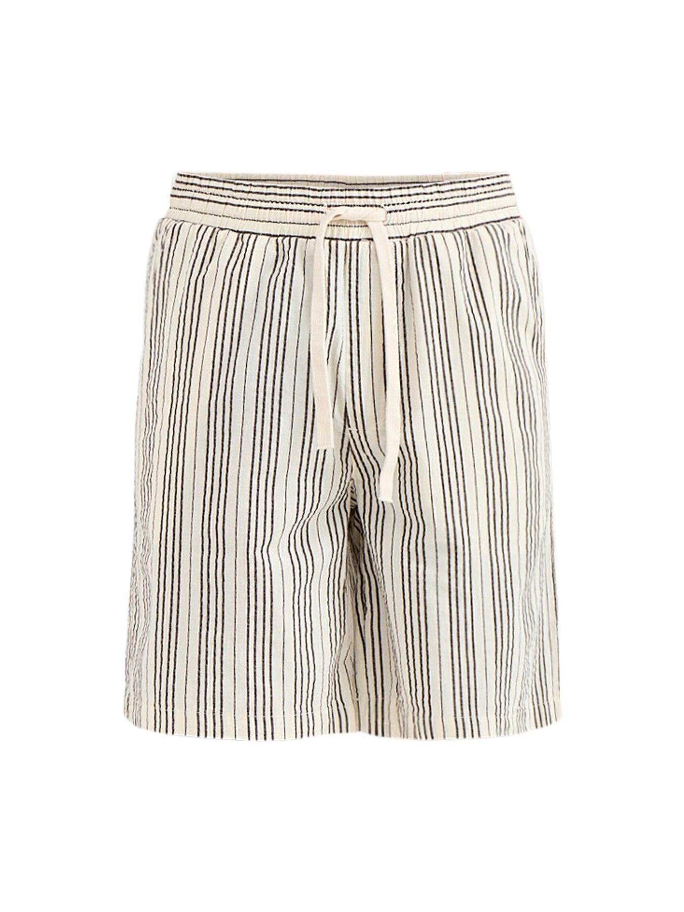 Seersucker Jogger Shorts Cream