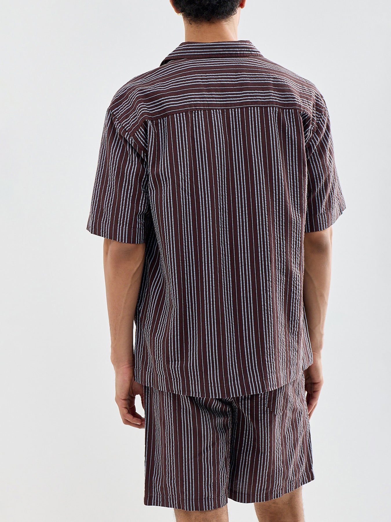 Seersucker Resort Shirt Blue