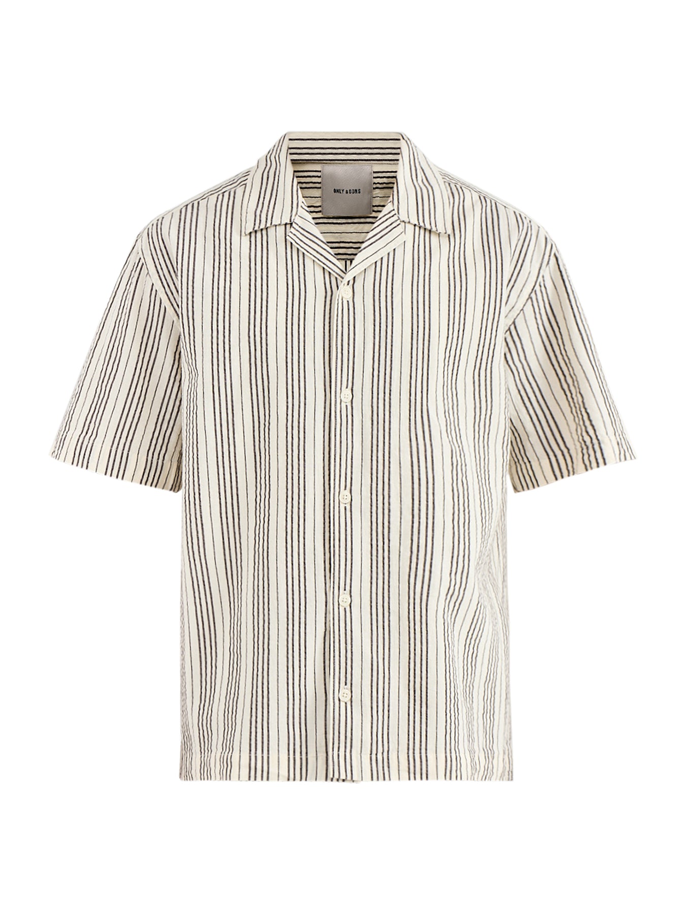 Seersucker Resort Shirt Cream