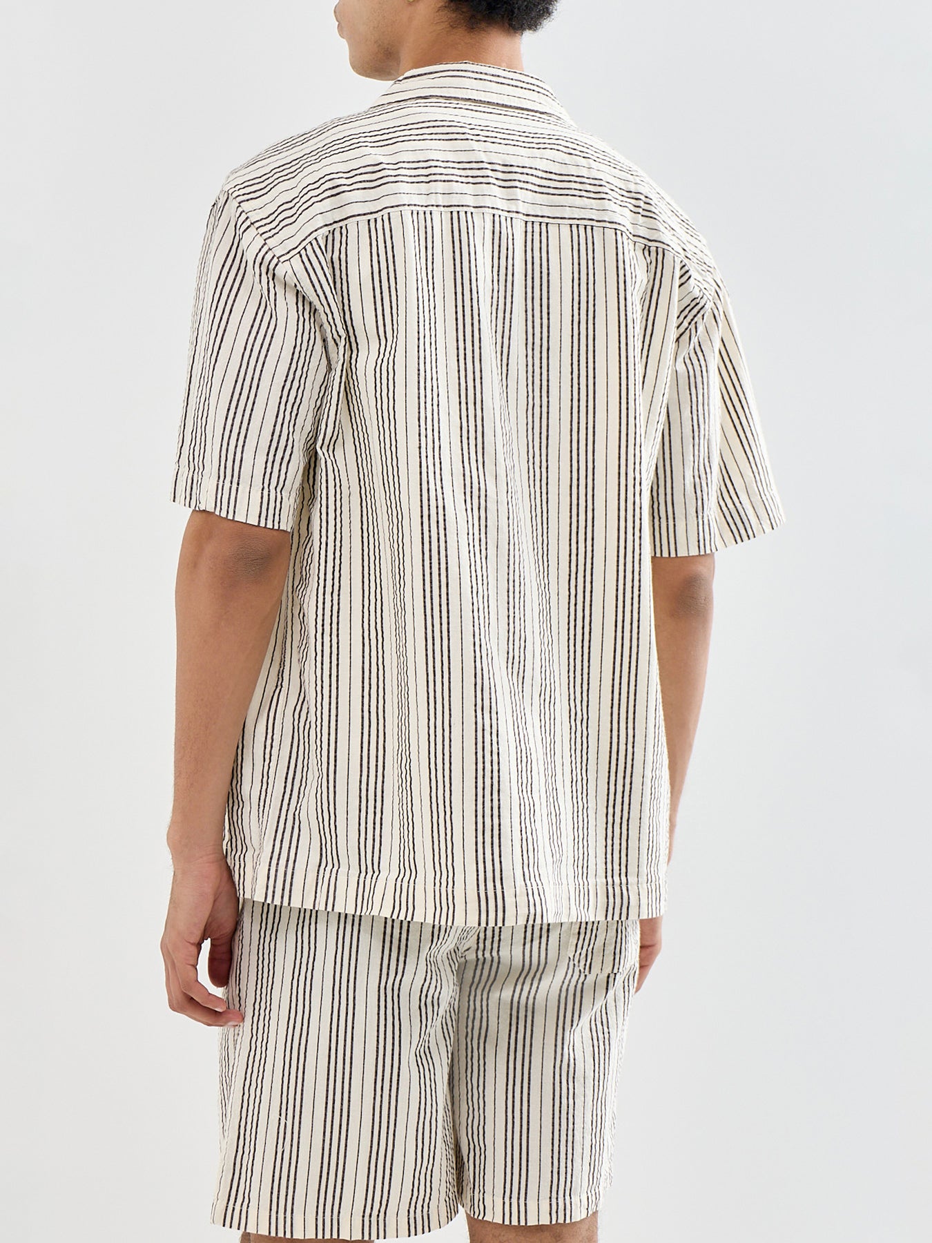 Seersucker Resort Shirt Cream