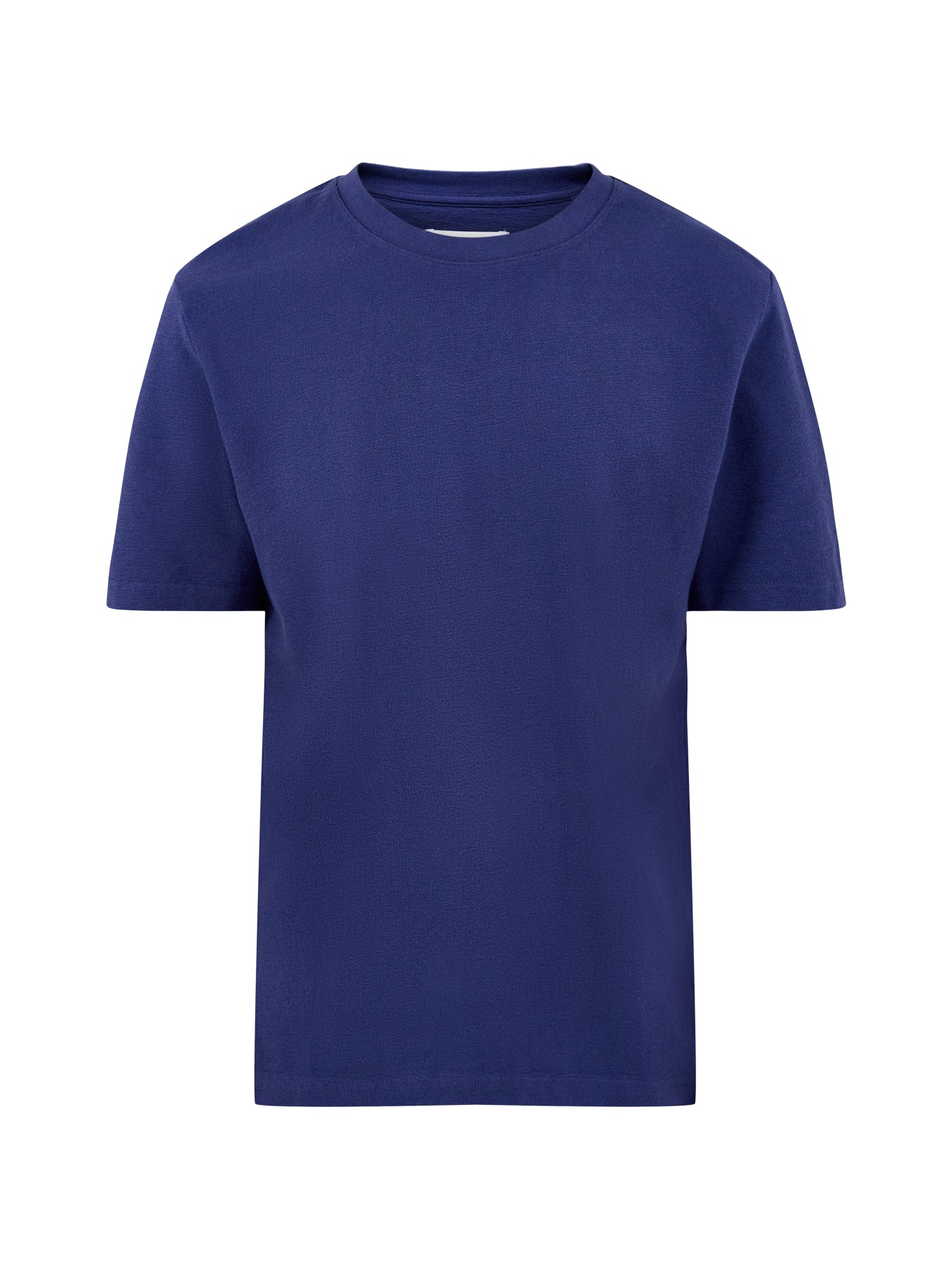 Textured Organic Cotton T-Shirt Blue