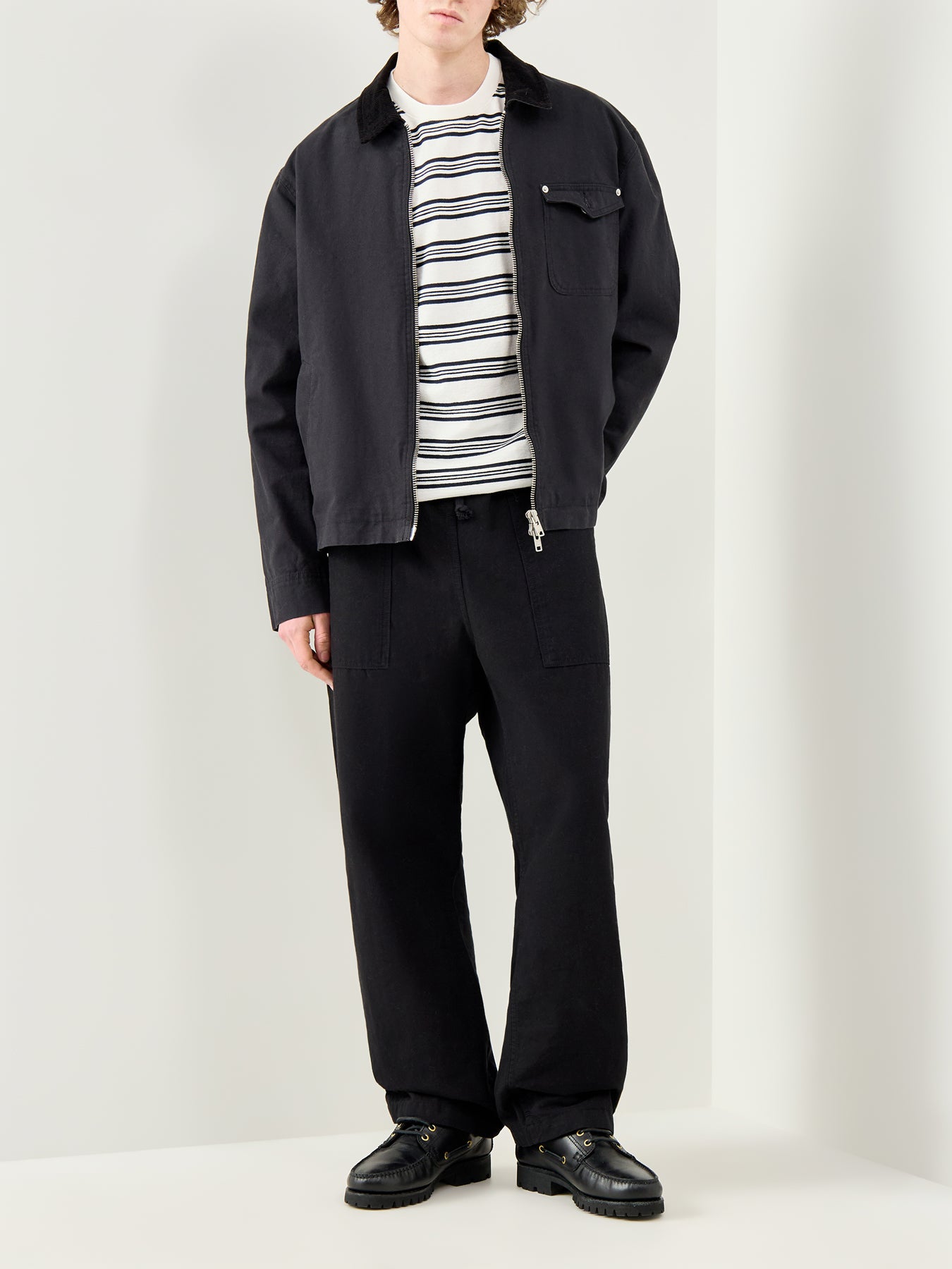 Textured Stripe Organic Cotton T-Shirt Multi