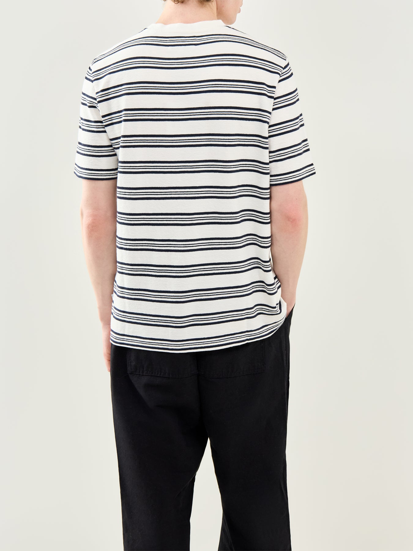 Textured Stripe Organic Cotton T-Shirt Multi