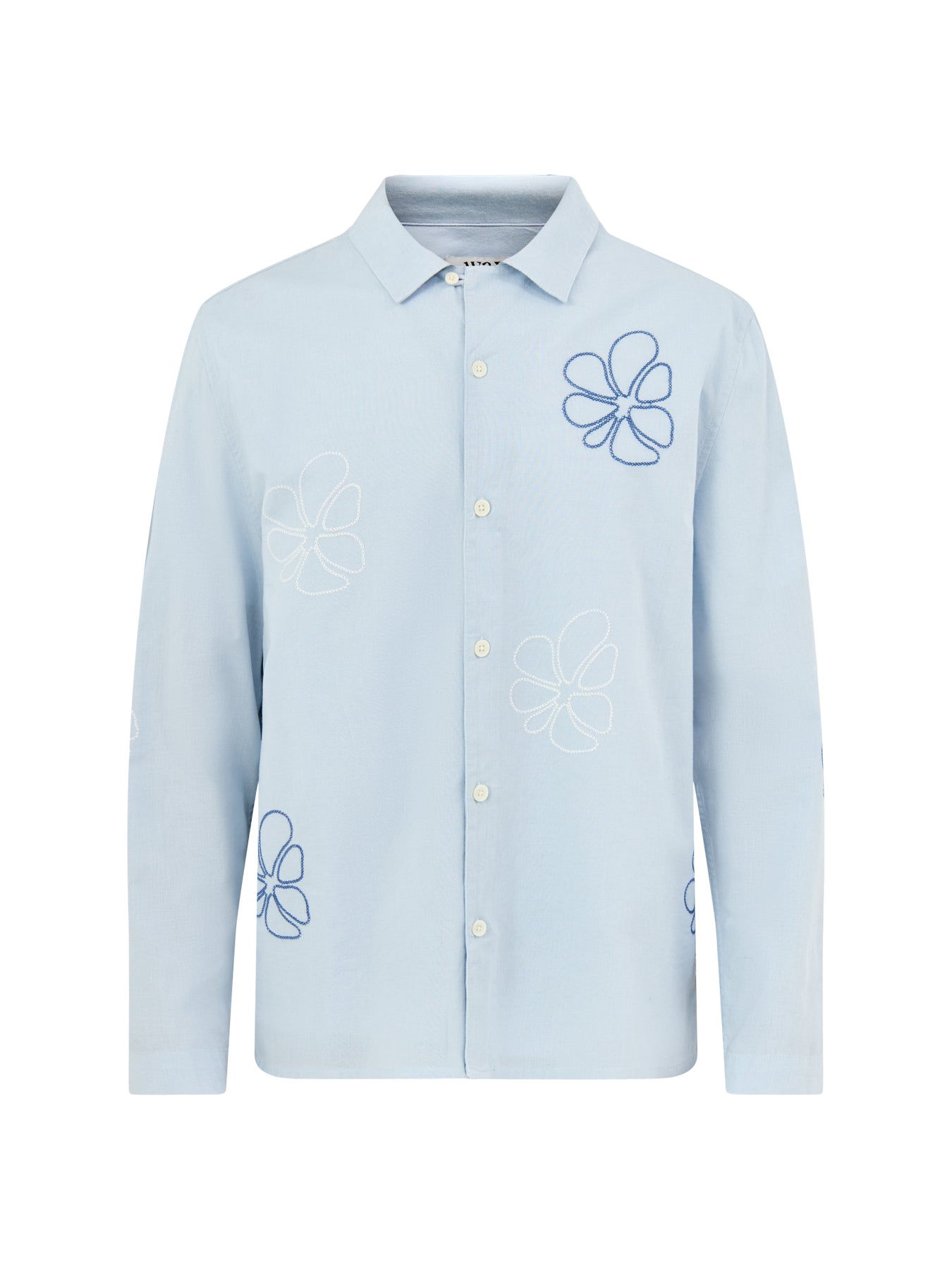 Cross Stitch Long Sleeve Shirt Blue