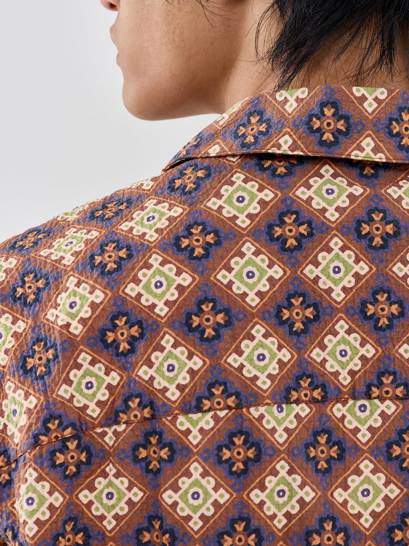 Didcot Ss Shirt Seersucker Tiles