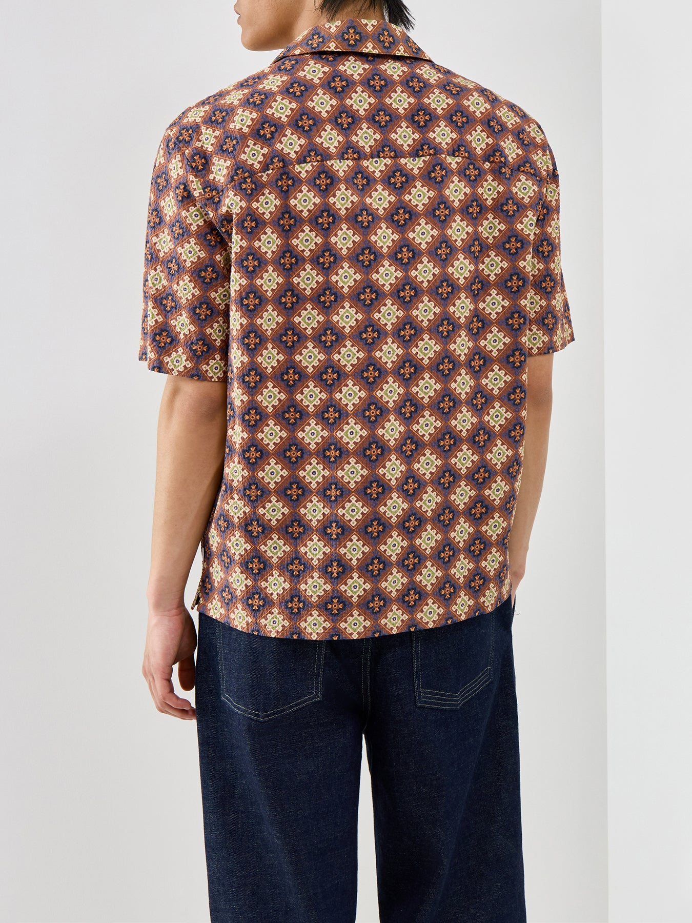Didcot Ss Shirt Seersucker Tiles