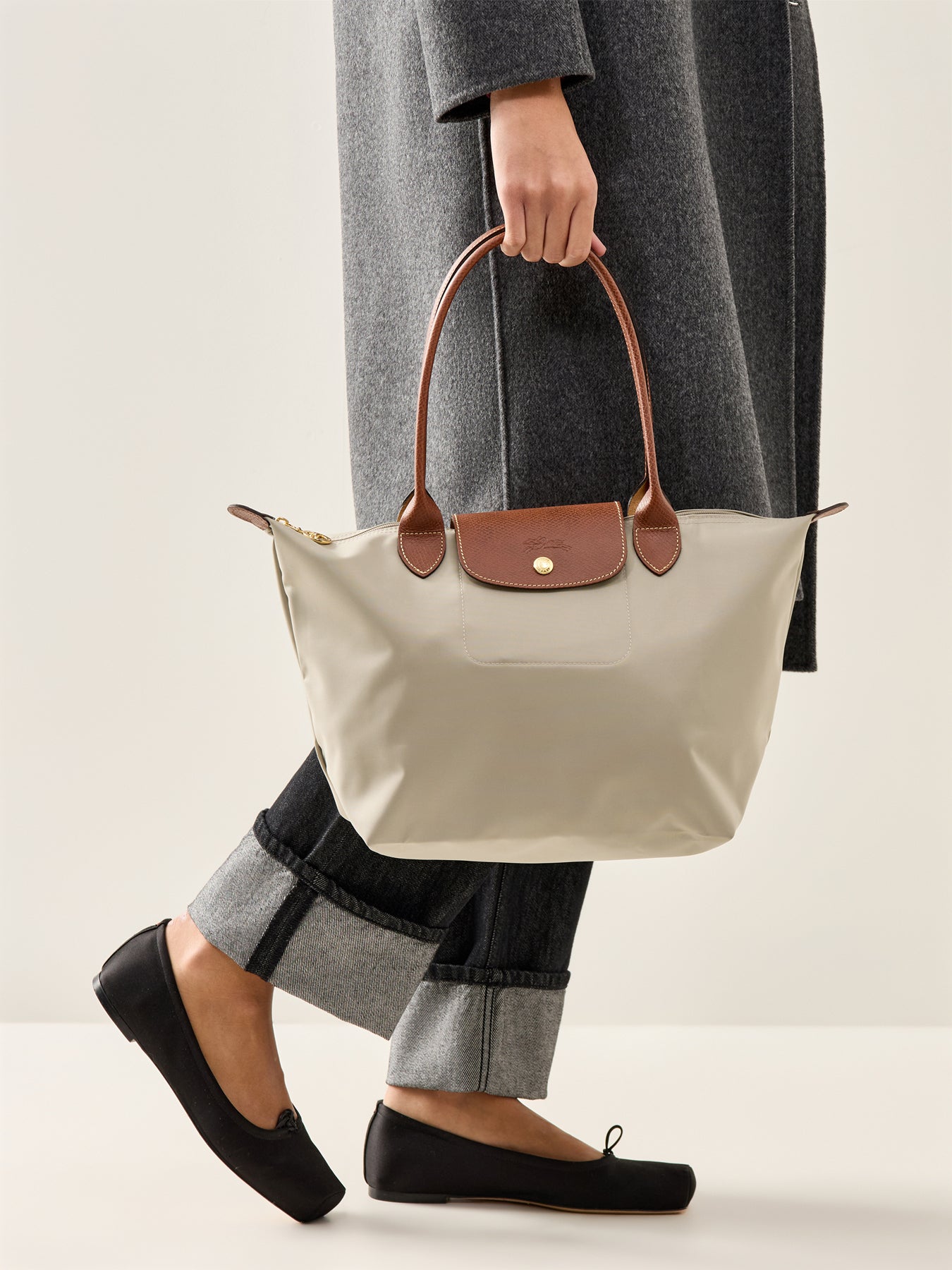 Le Pliage Original Medium Tote Bag Galet