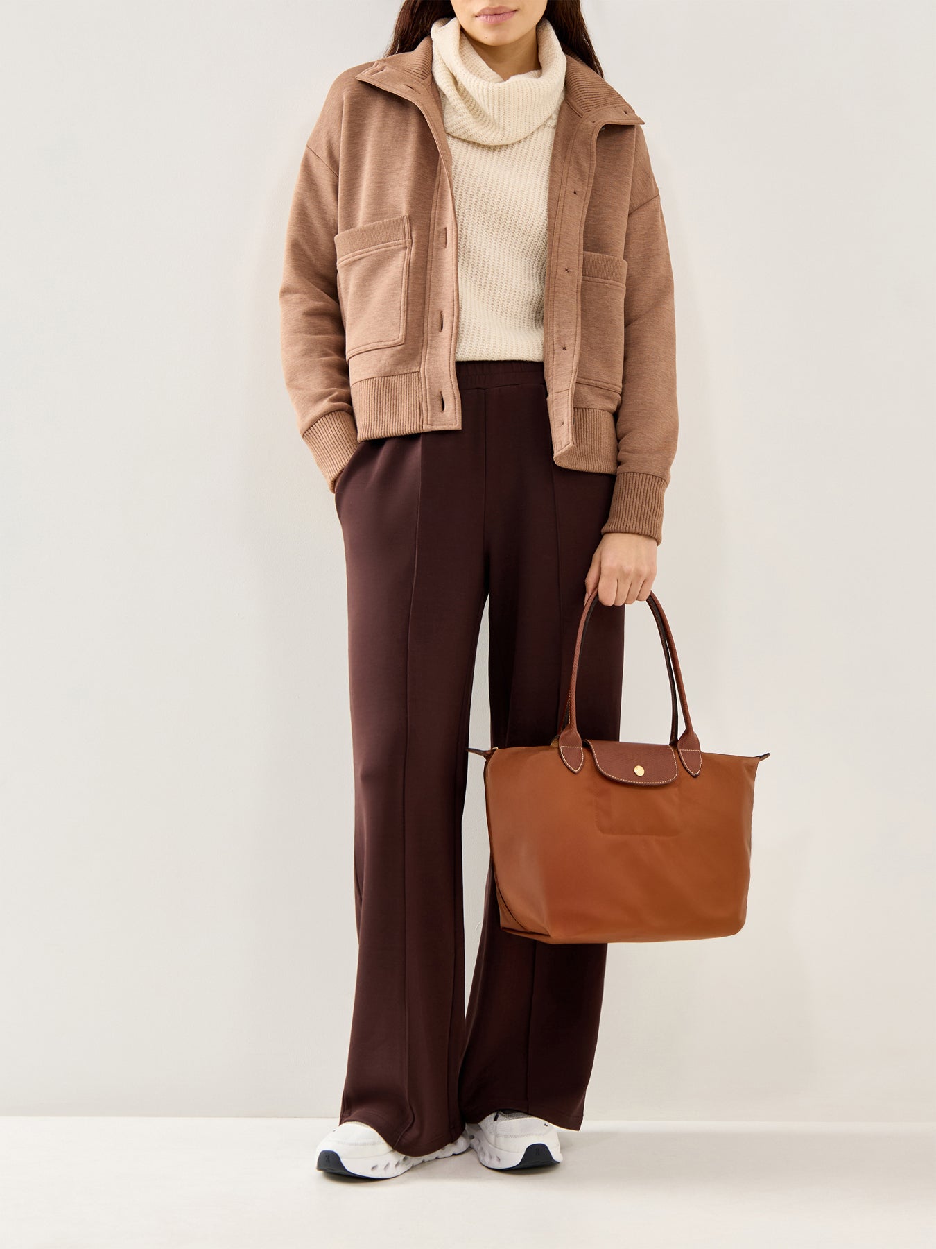 Le Pliage Medium Nylon Tote Bag Cognac