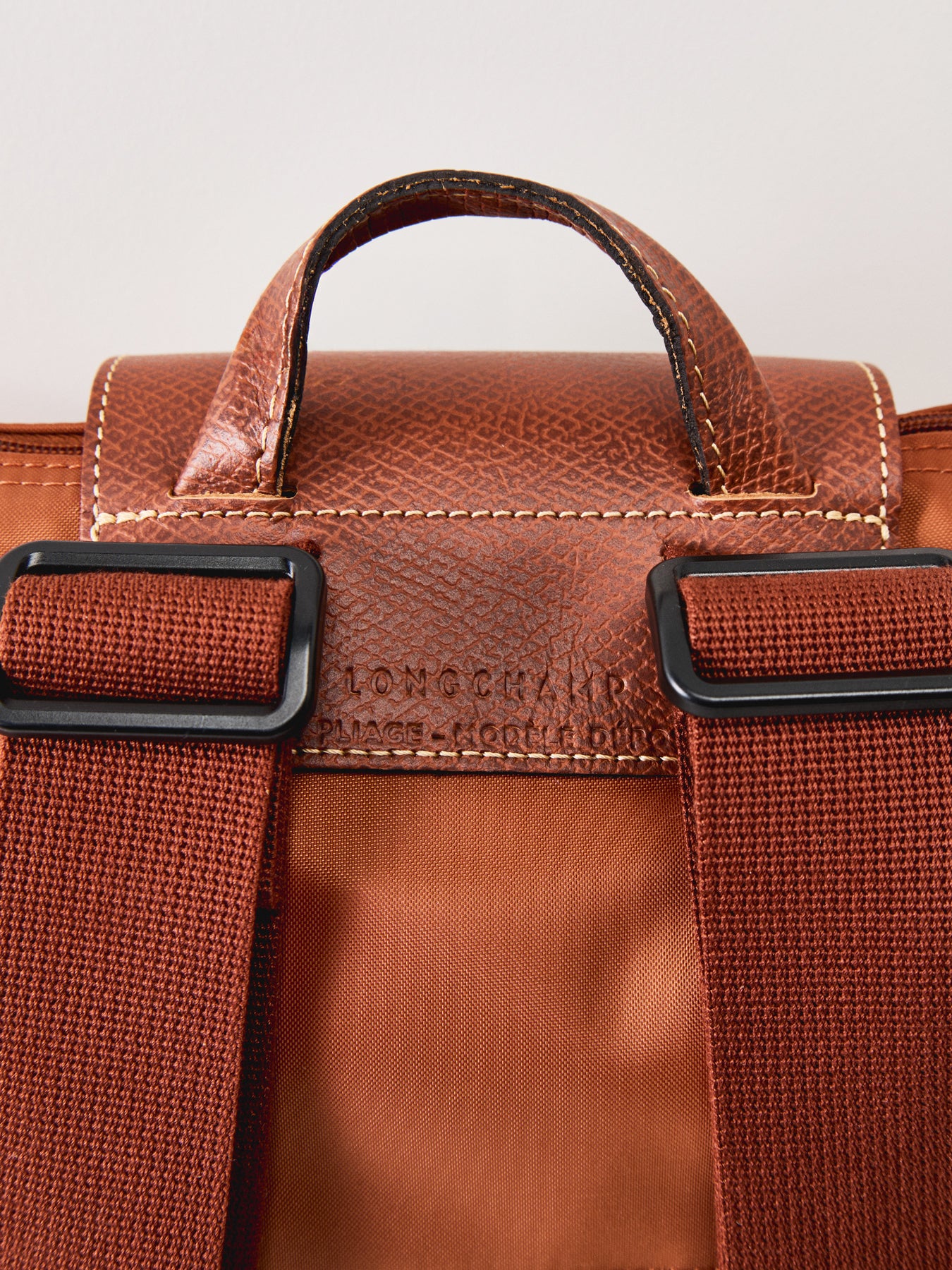 Le Pliage Medium Nylon Backpack Cognac