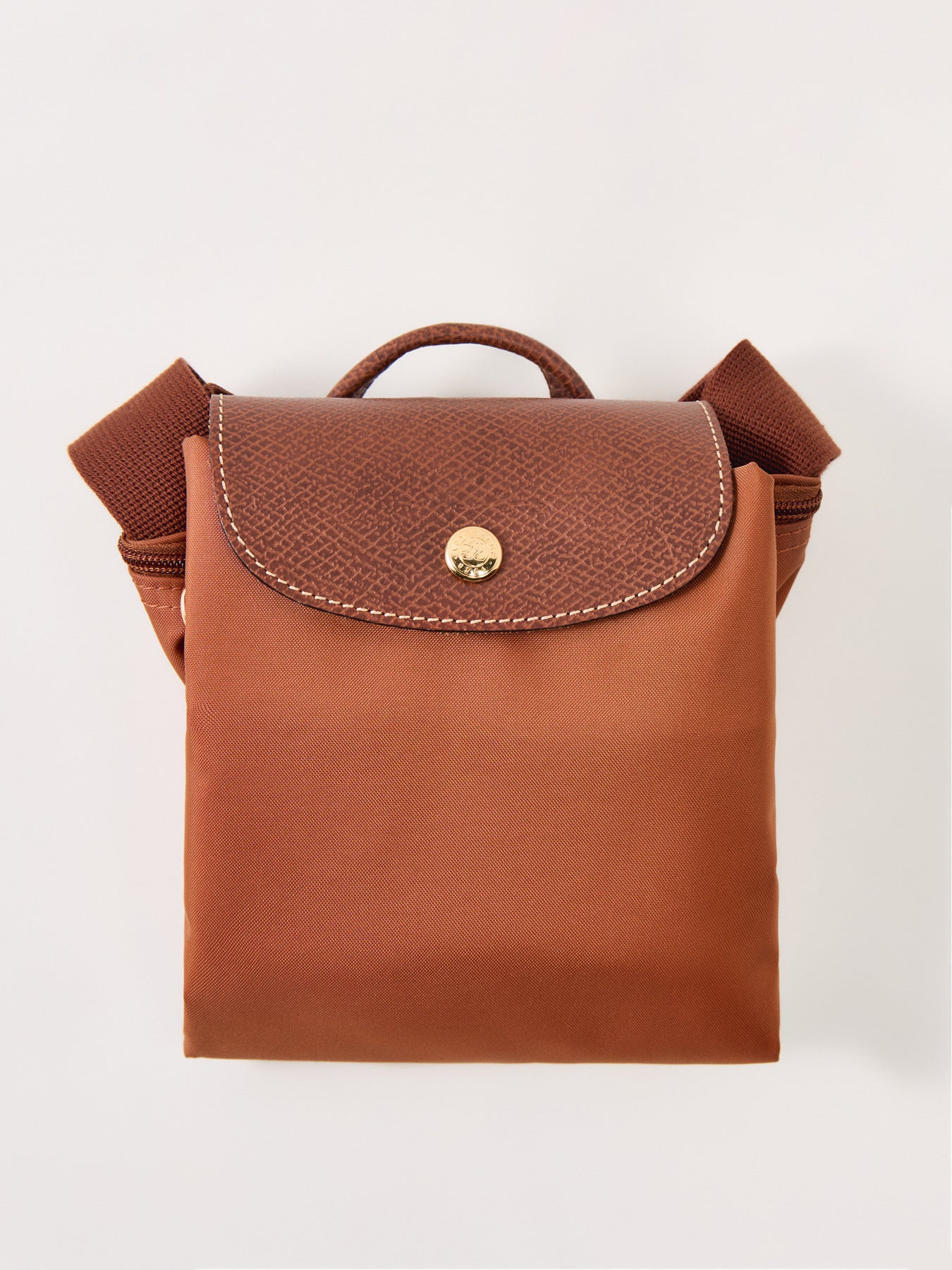 Le Pliage Medium Nylon Backpack Cognac