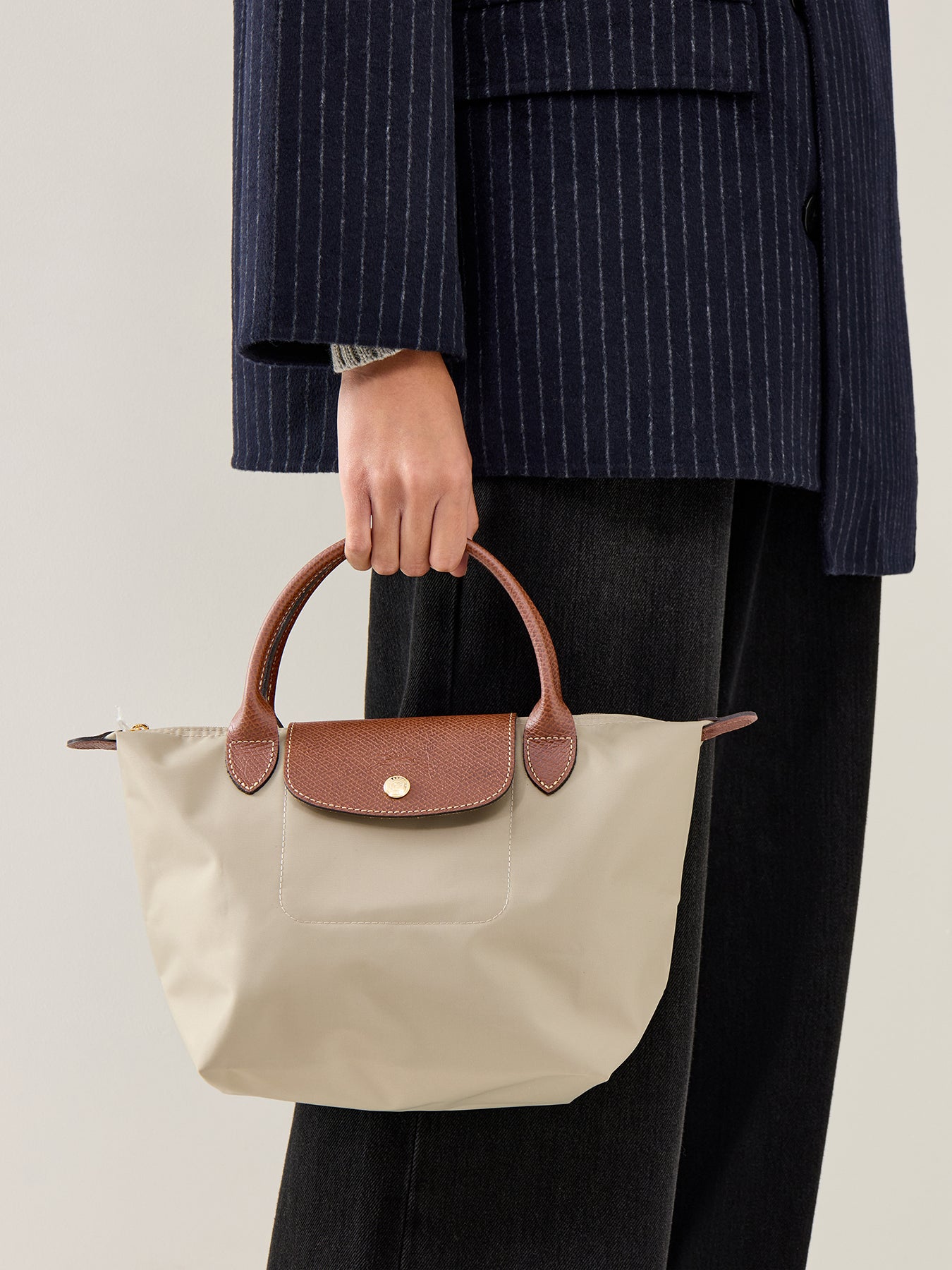 Le Pliage Original Small Handbag Galet