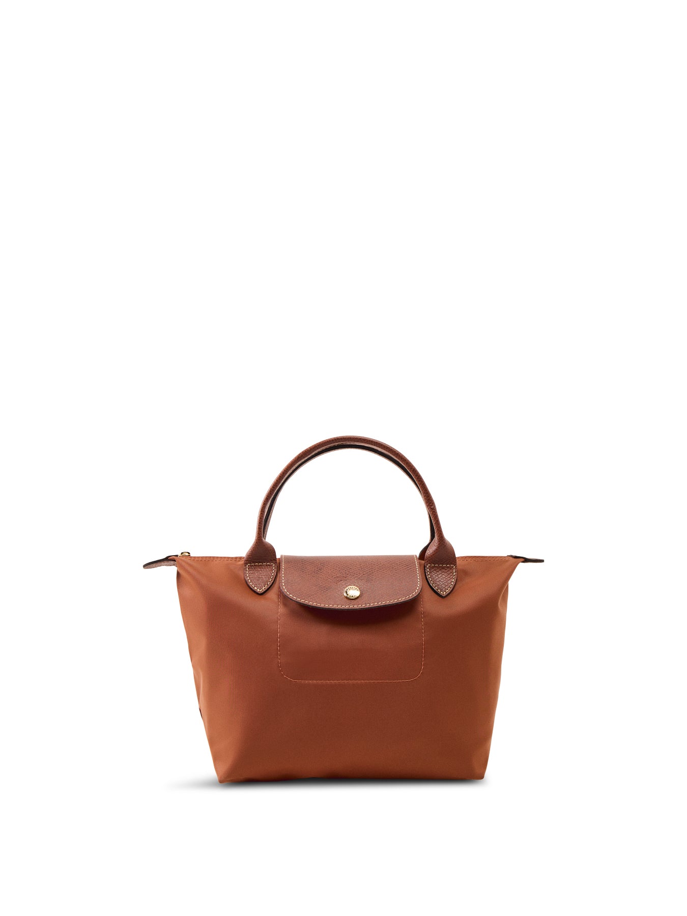 Le Pliage Small Nylon Handbag Cognac