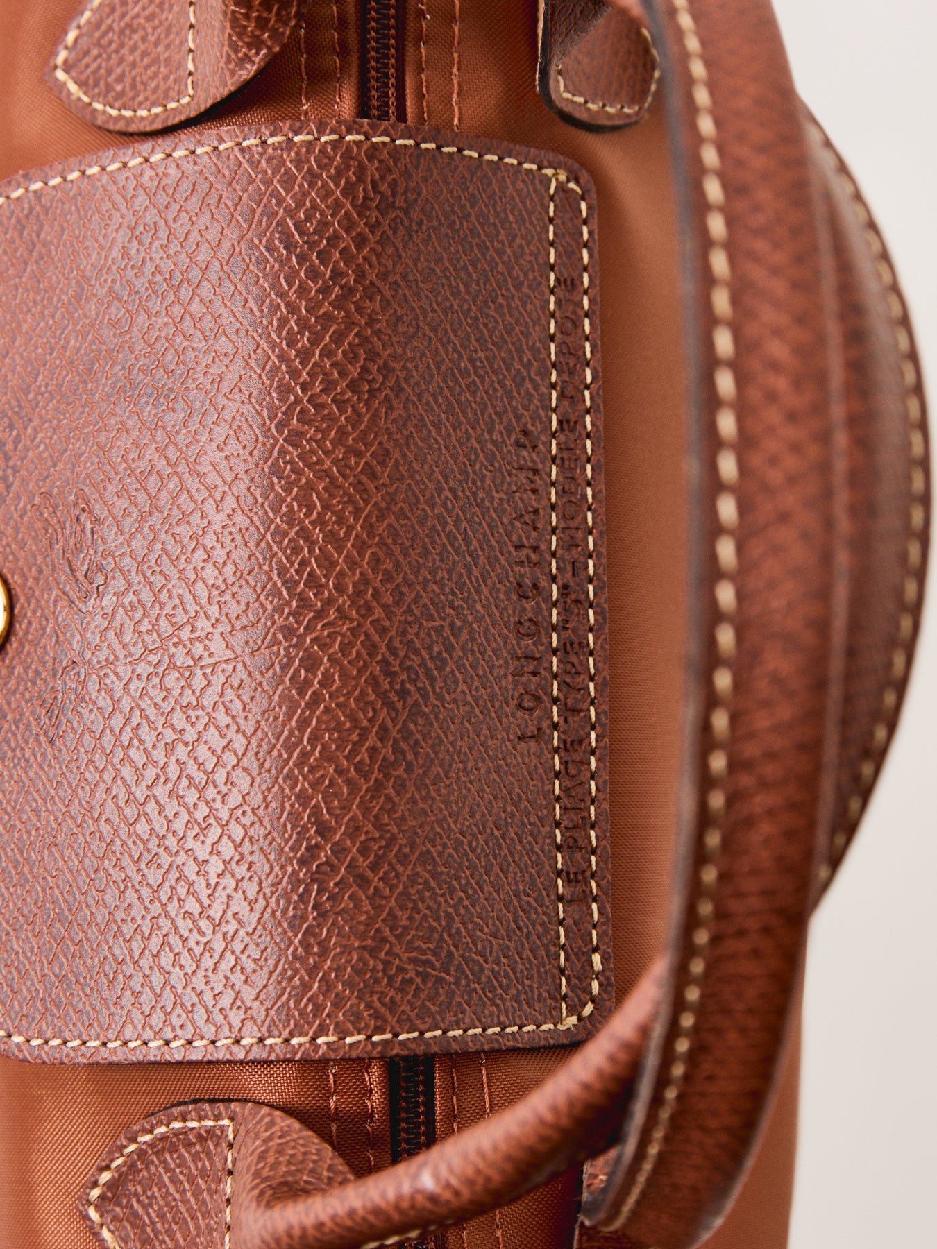 Le Pliage Small Nylon Handbag Cognac