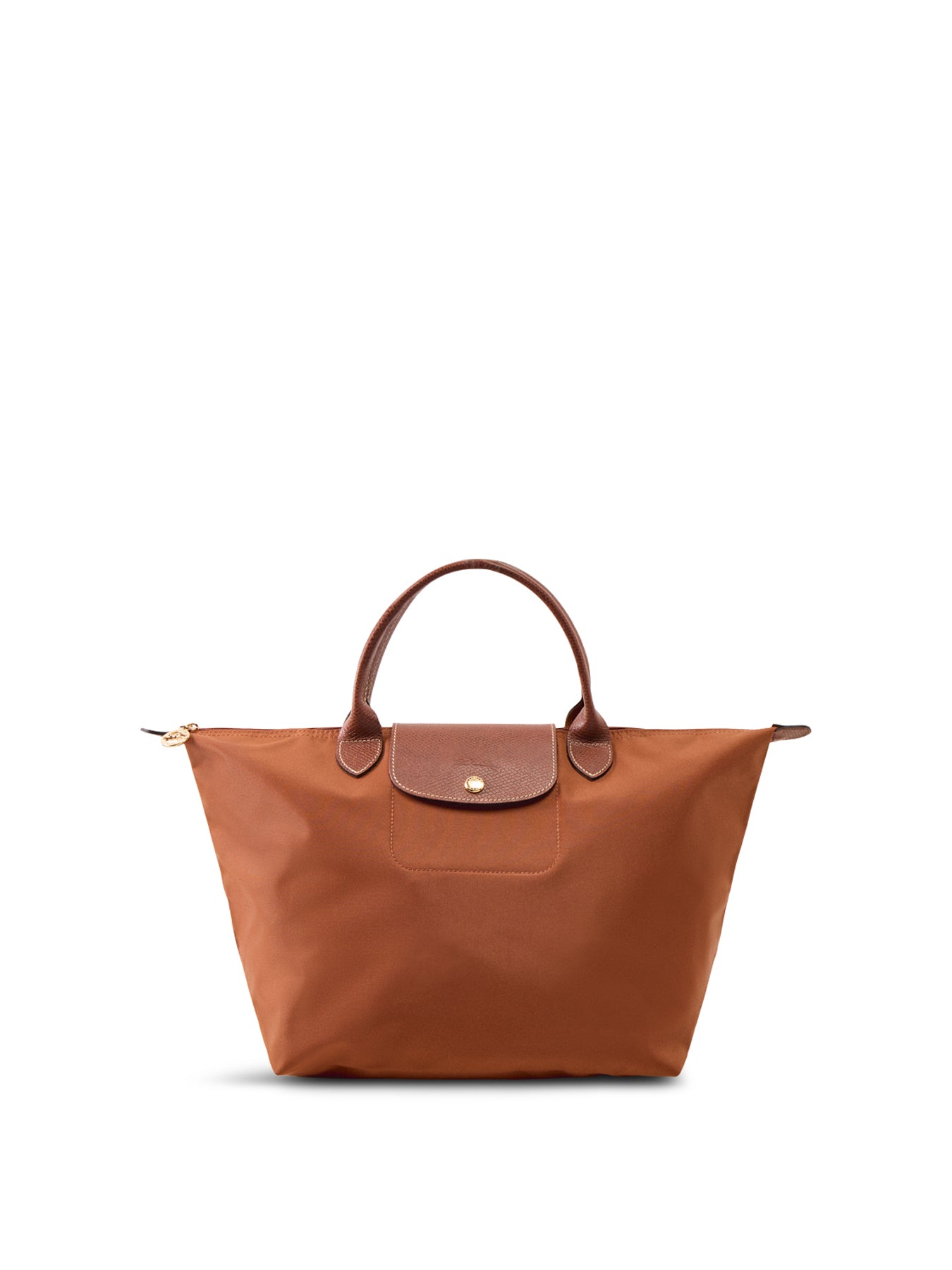Le Pliage Medium Nylon Handbag Cognac