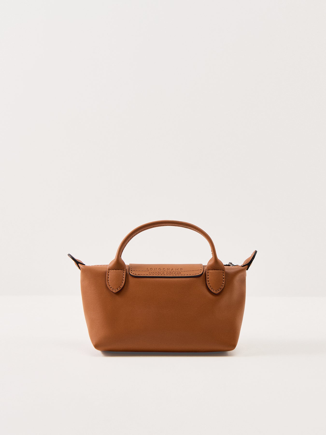Le Pliage Xtra Extra-Small Leather Pouch Cashew