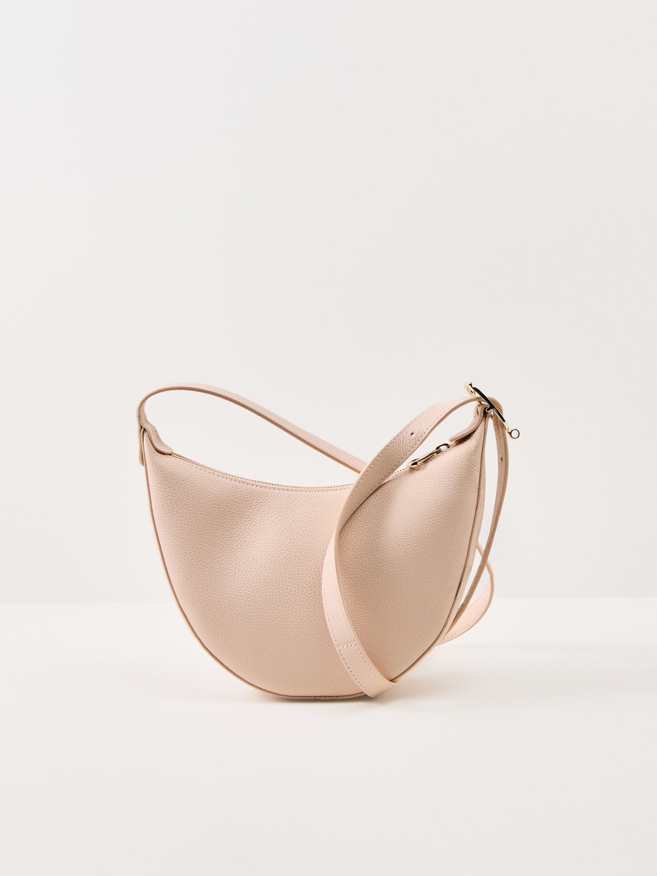 Le Foulonné Small Leather Crossbody Bag Cream