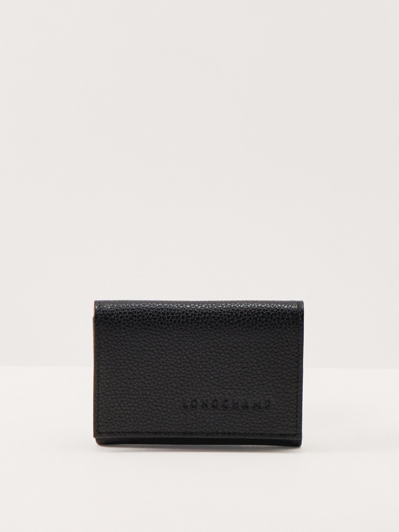 Le Foulonné Compact Leather Wallet Black
