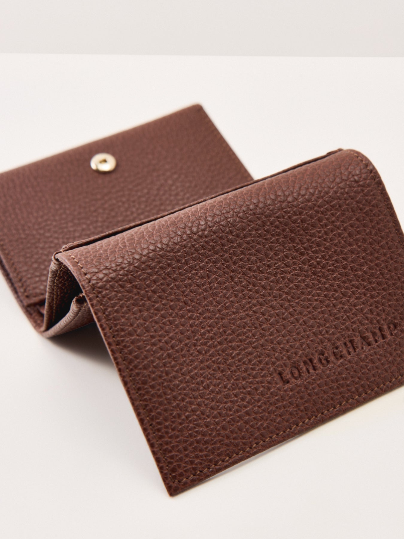 Le Foulonné Compact Leather Wallet Coffee
