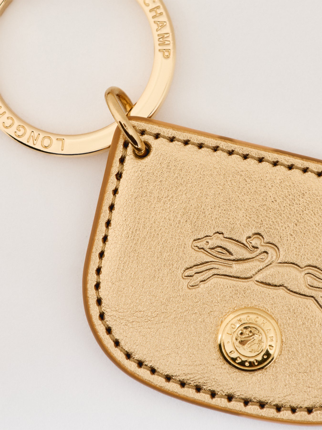 Epure Flag Leather Keyring Gold
