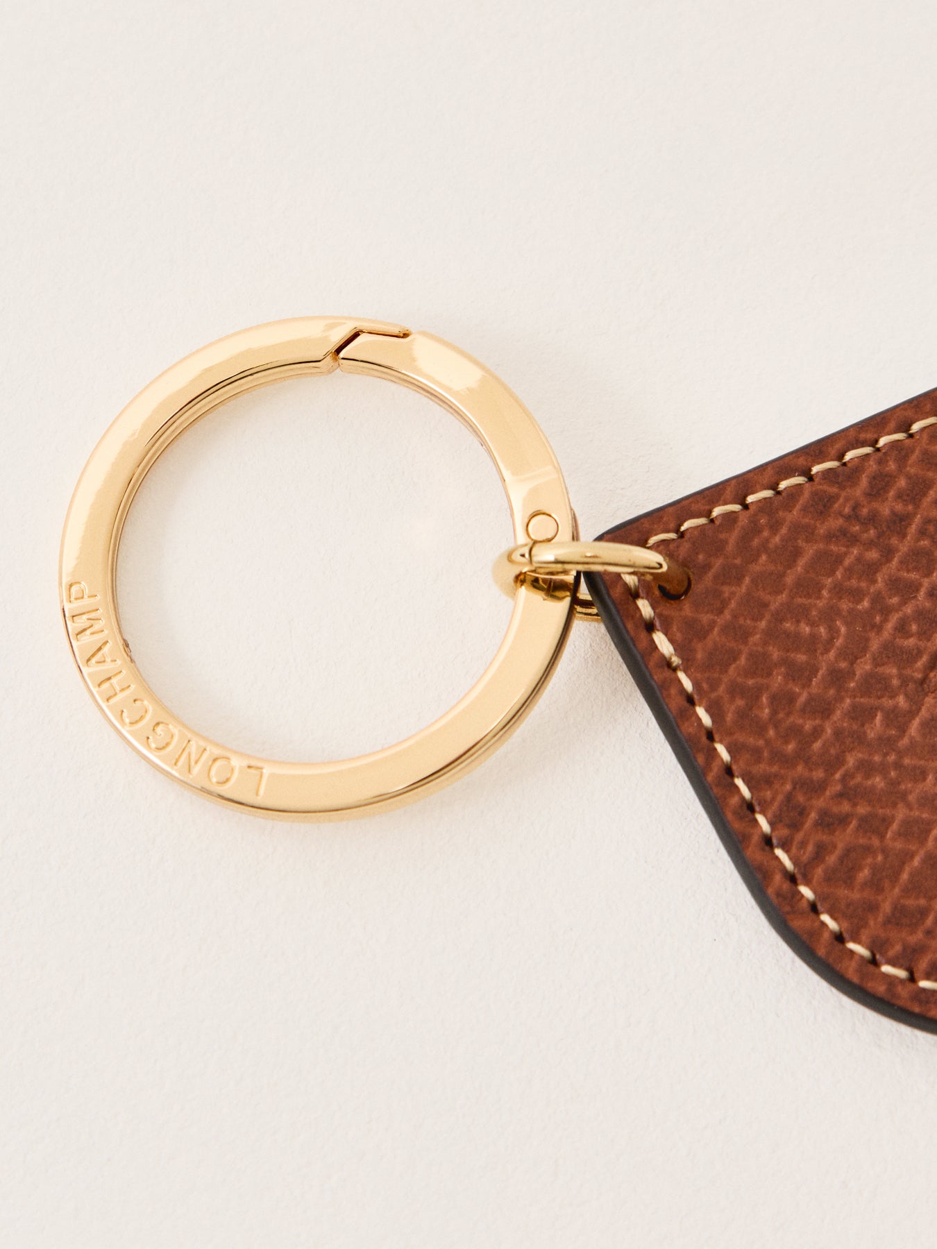 Epure Leather Flag Keyring Brown