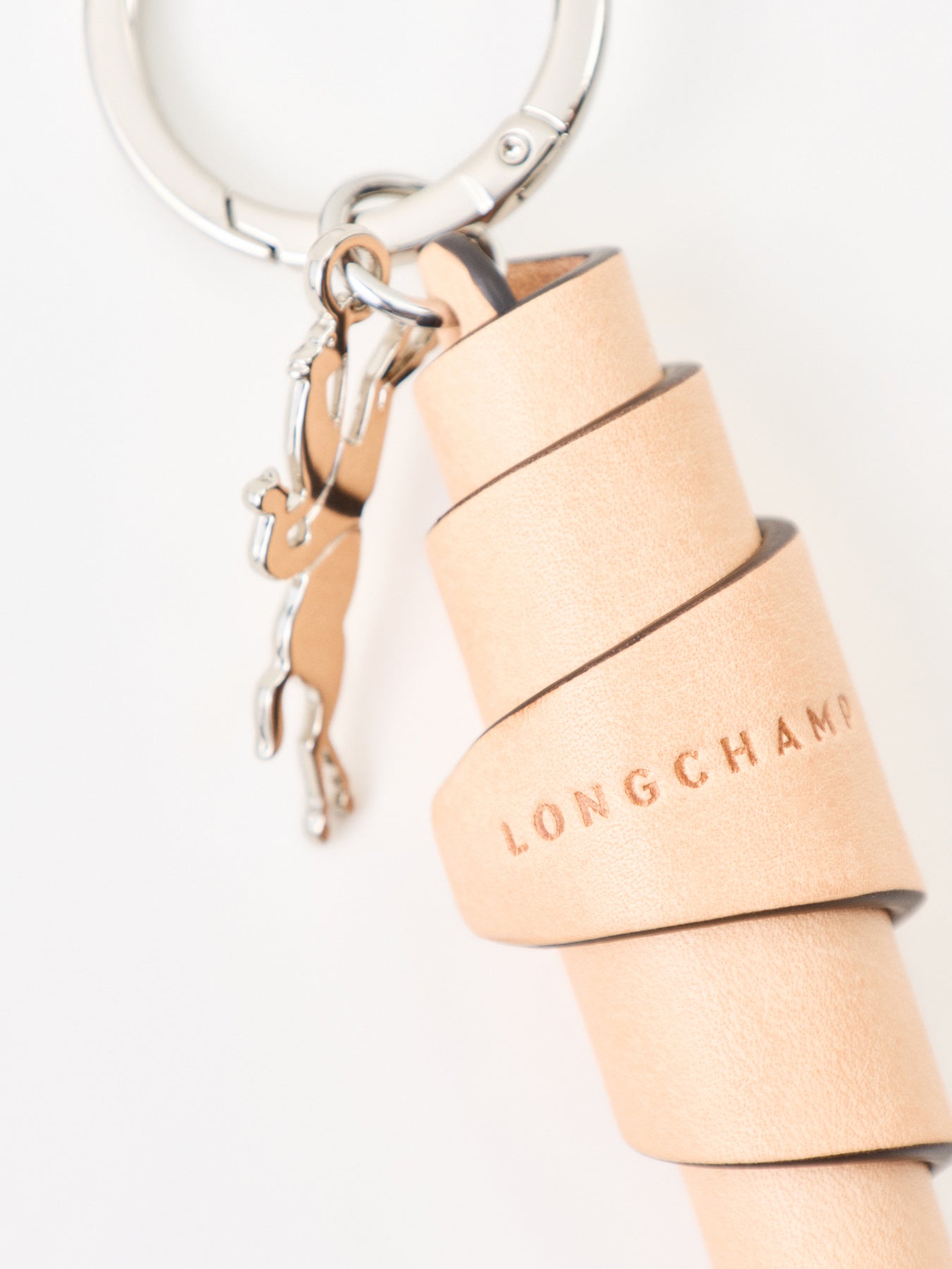Leather Croissant Key Ring Vegetal