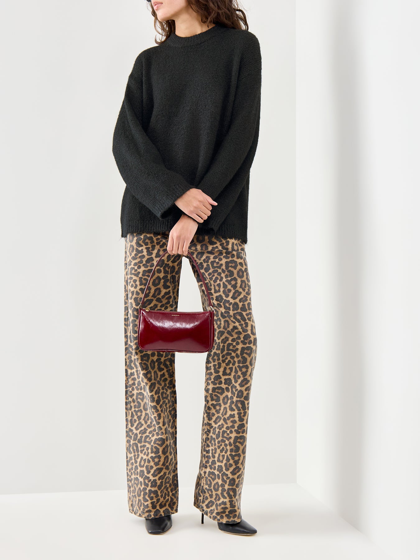 Cece Fluffy Jumper Black