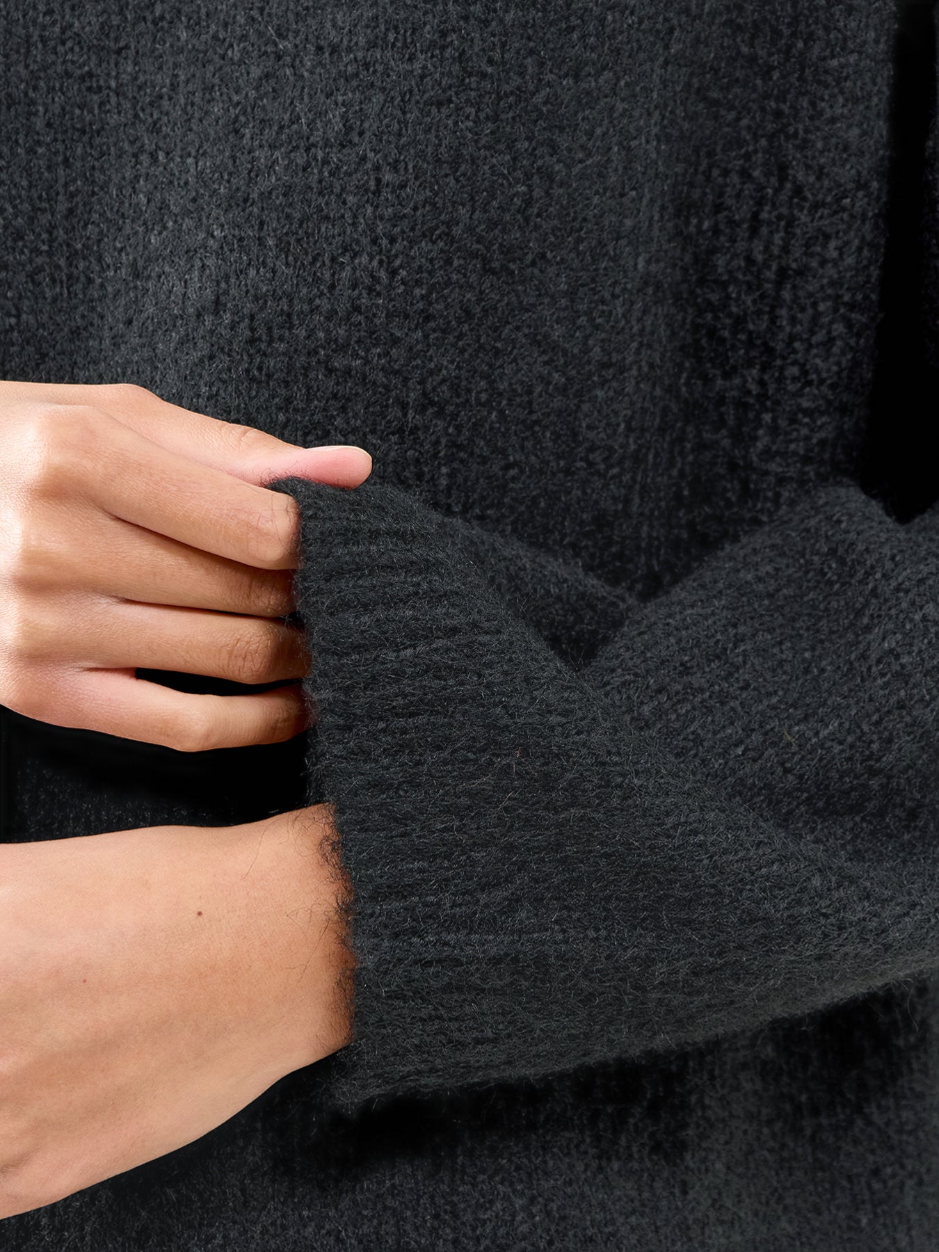 Cece Fluffy Jumper Black