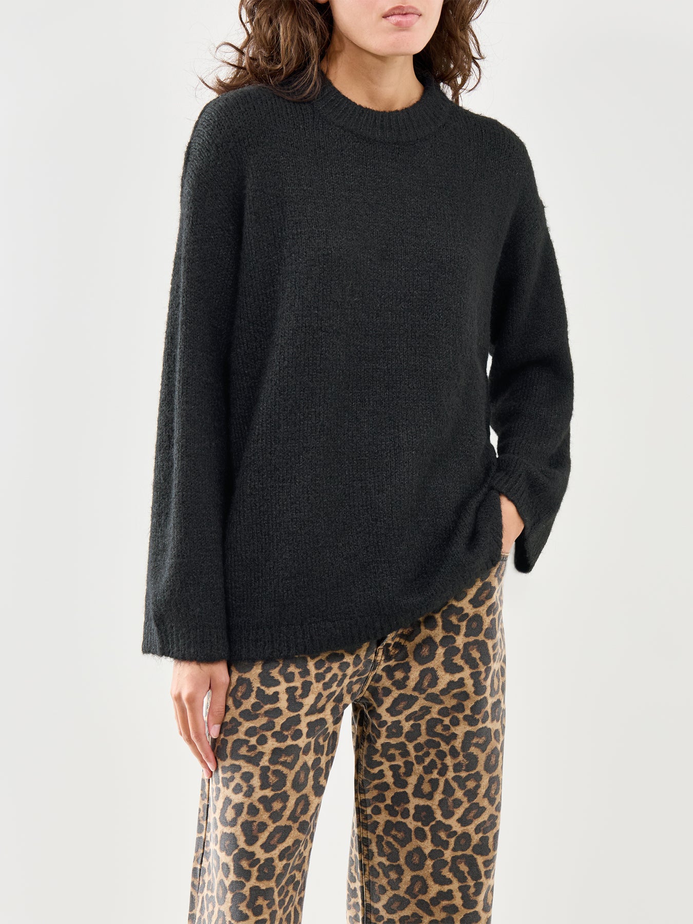 Cece Fluffy Jumper Black