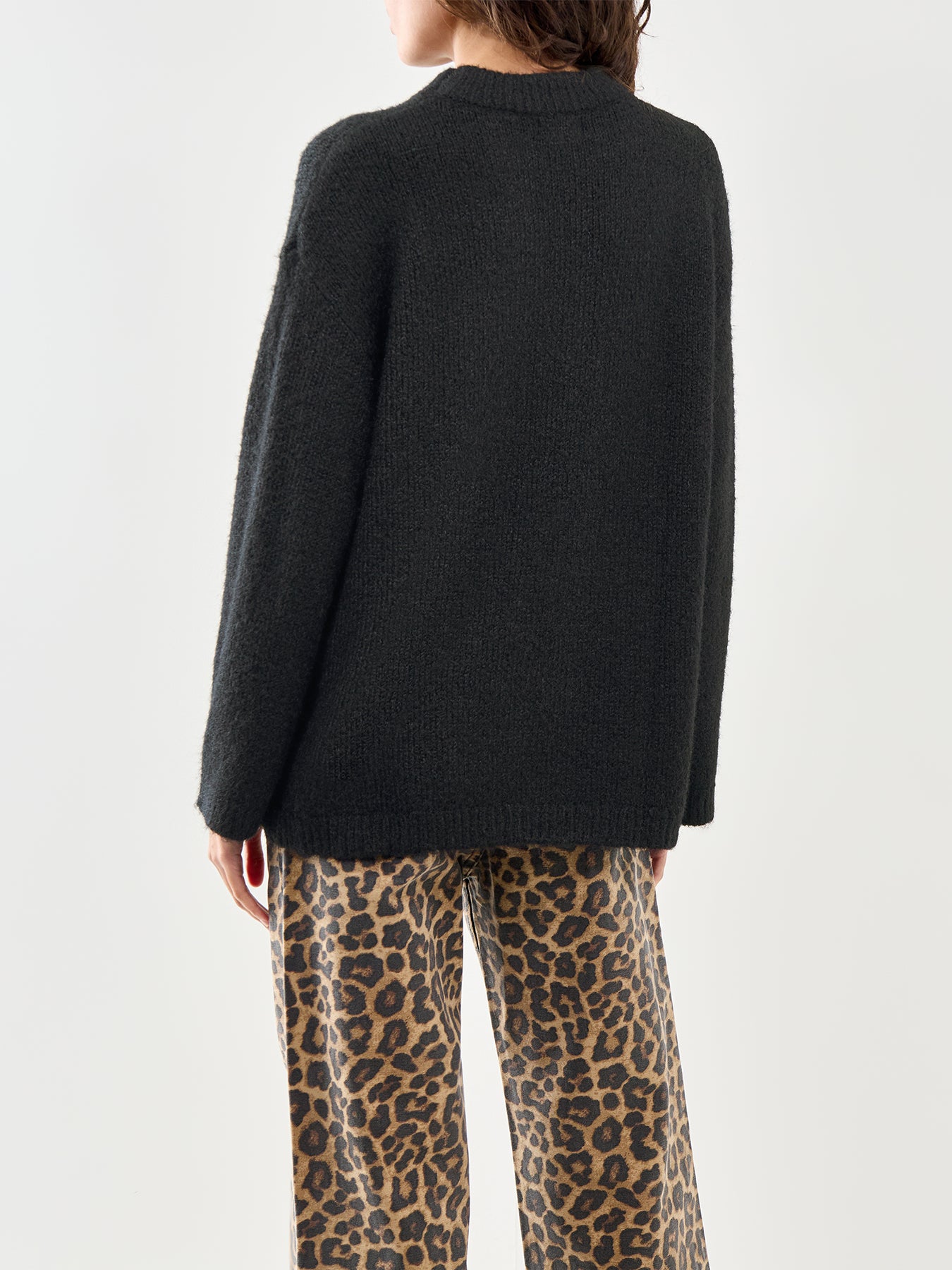 Cece Fluffy Jumper Black