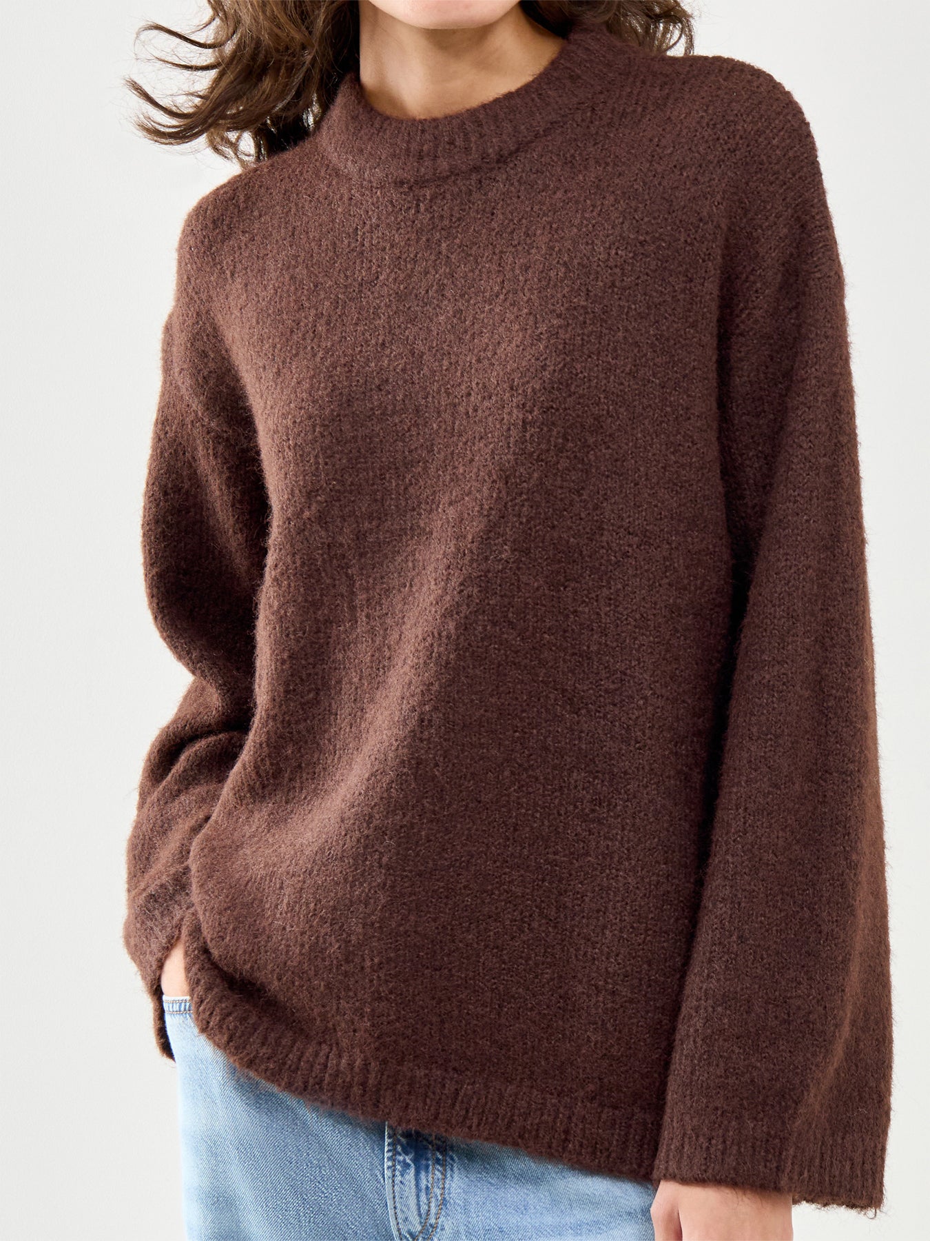 Cece Fluffy Jumper Brown