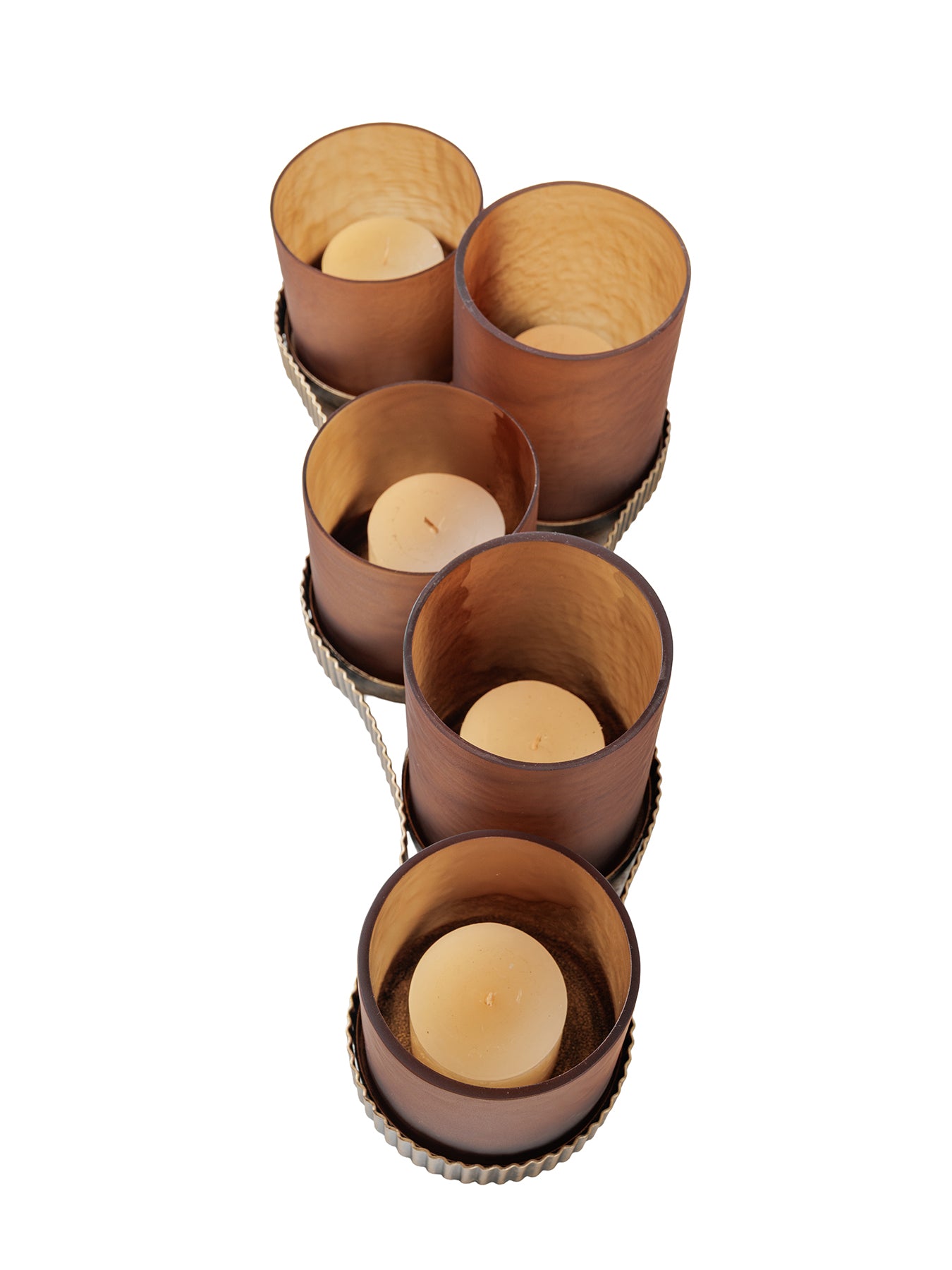 Belvedere Aged Gold Candle Holder