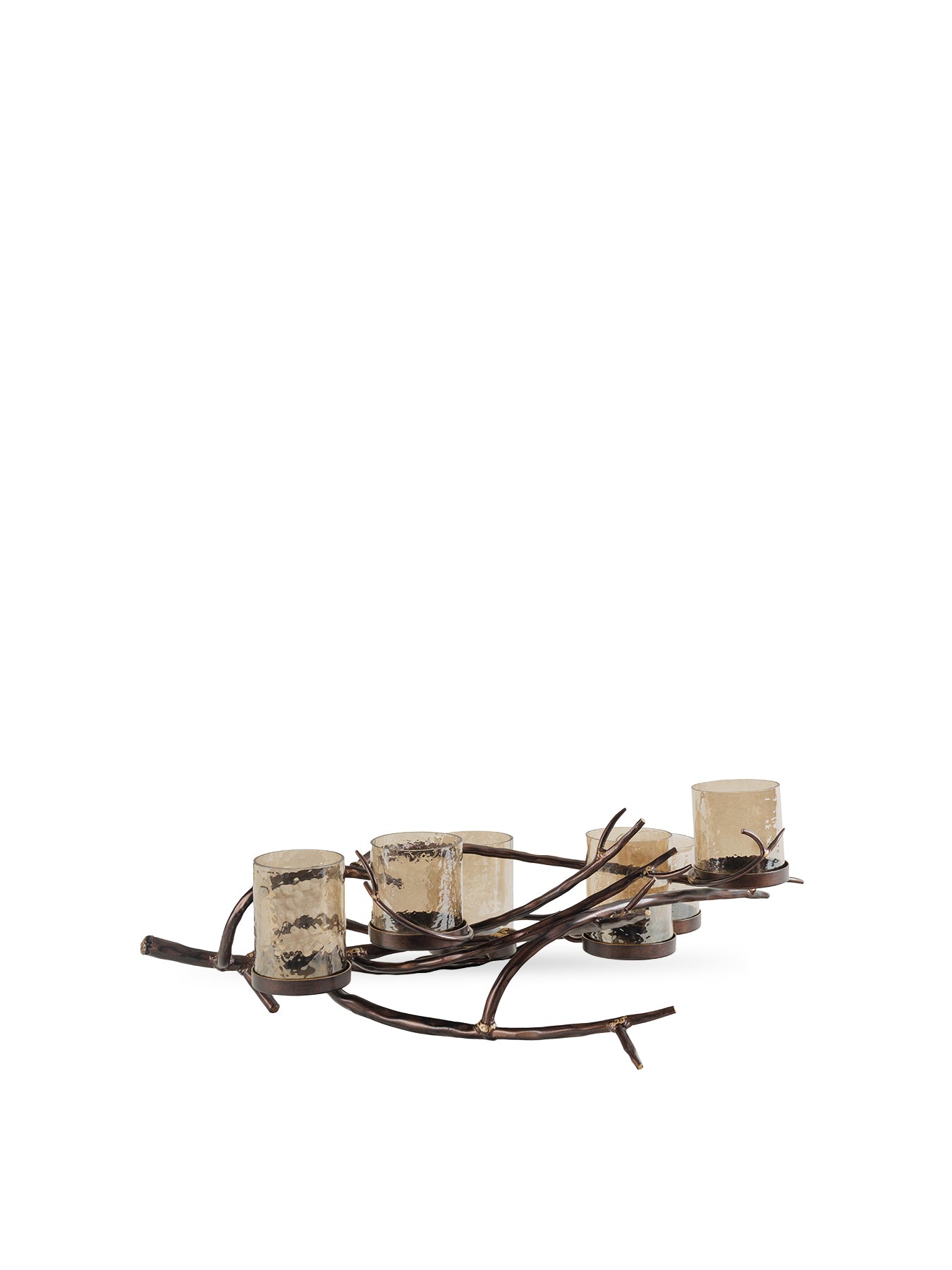 Ember 6 Light Candle Holder Brown