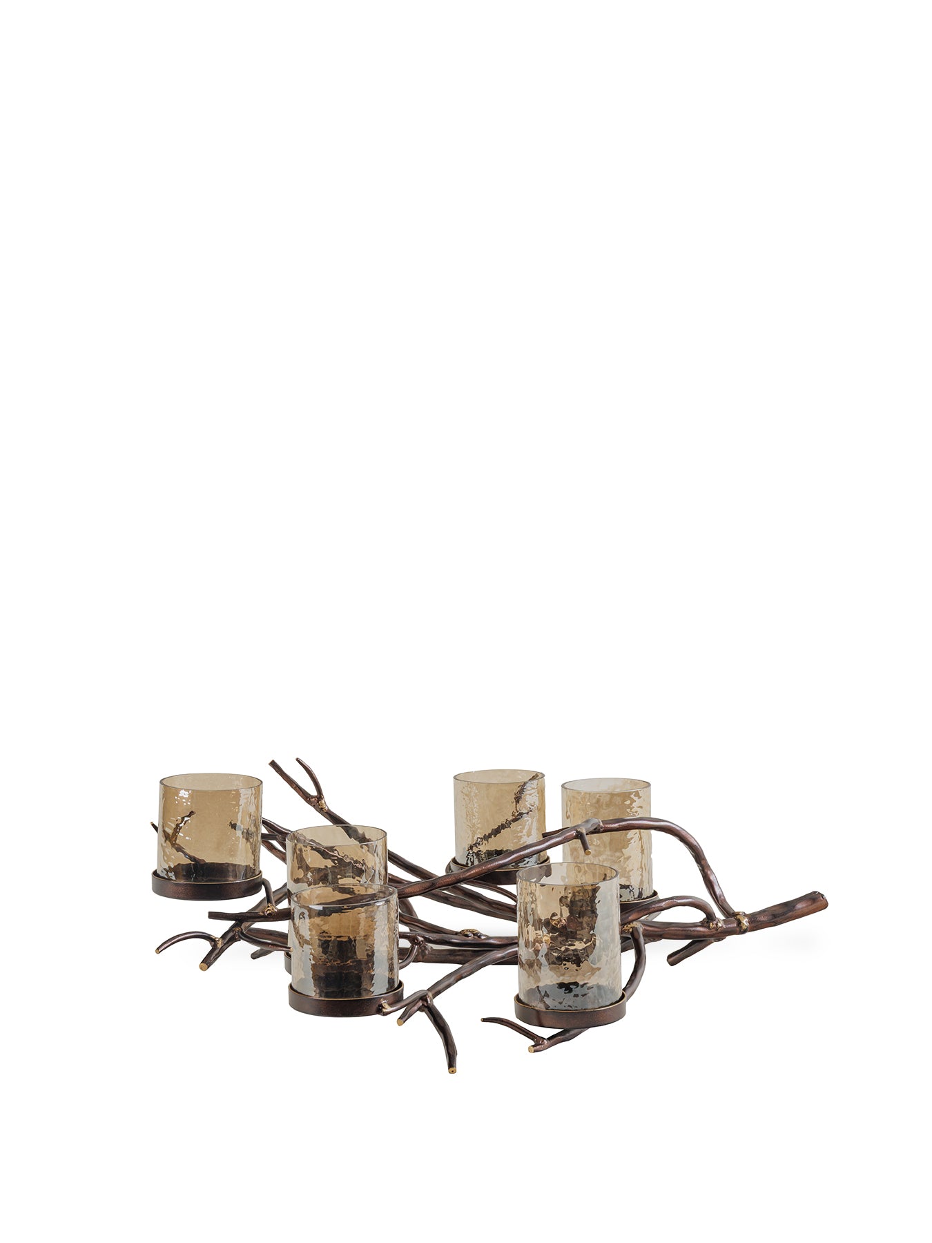 Ember 6 Light Candle Holder Brown
