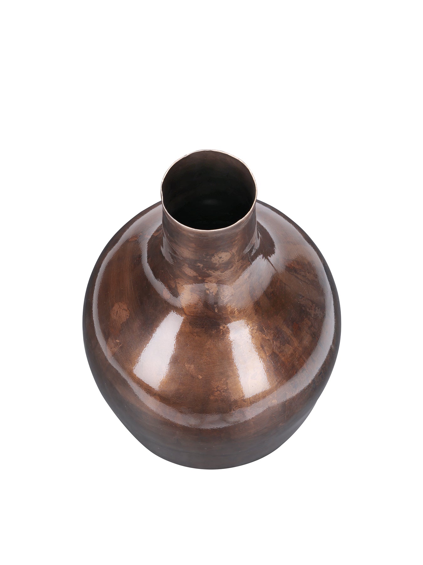 Tambora Copper Finish Vase Small