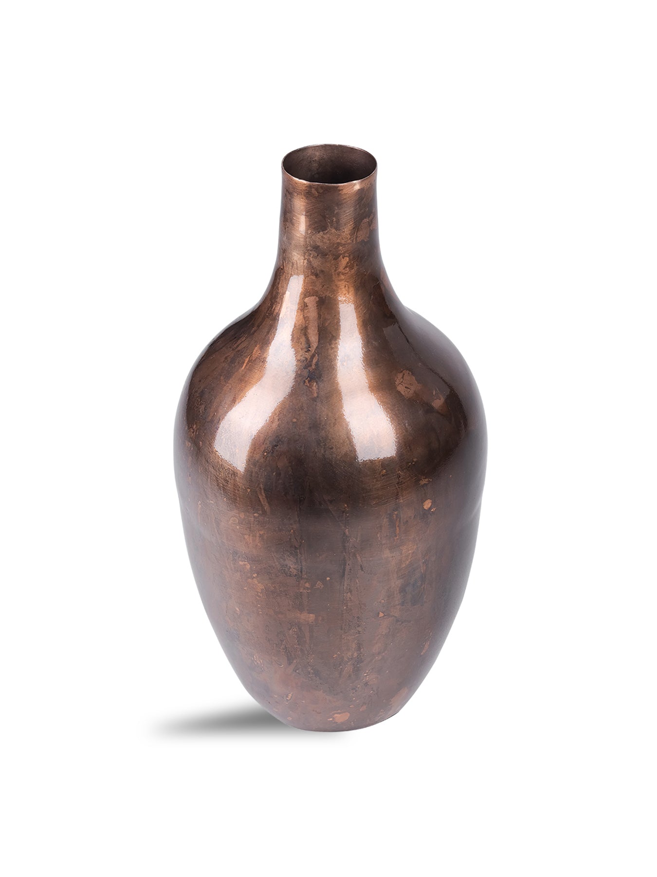 Tambora Copper Finish Vase Large Brown