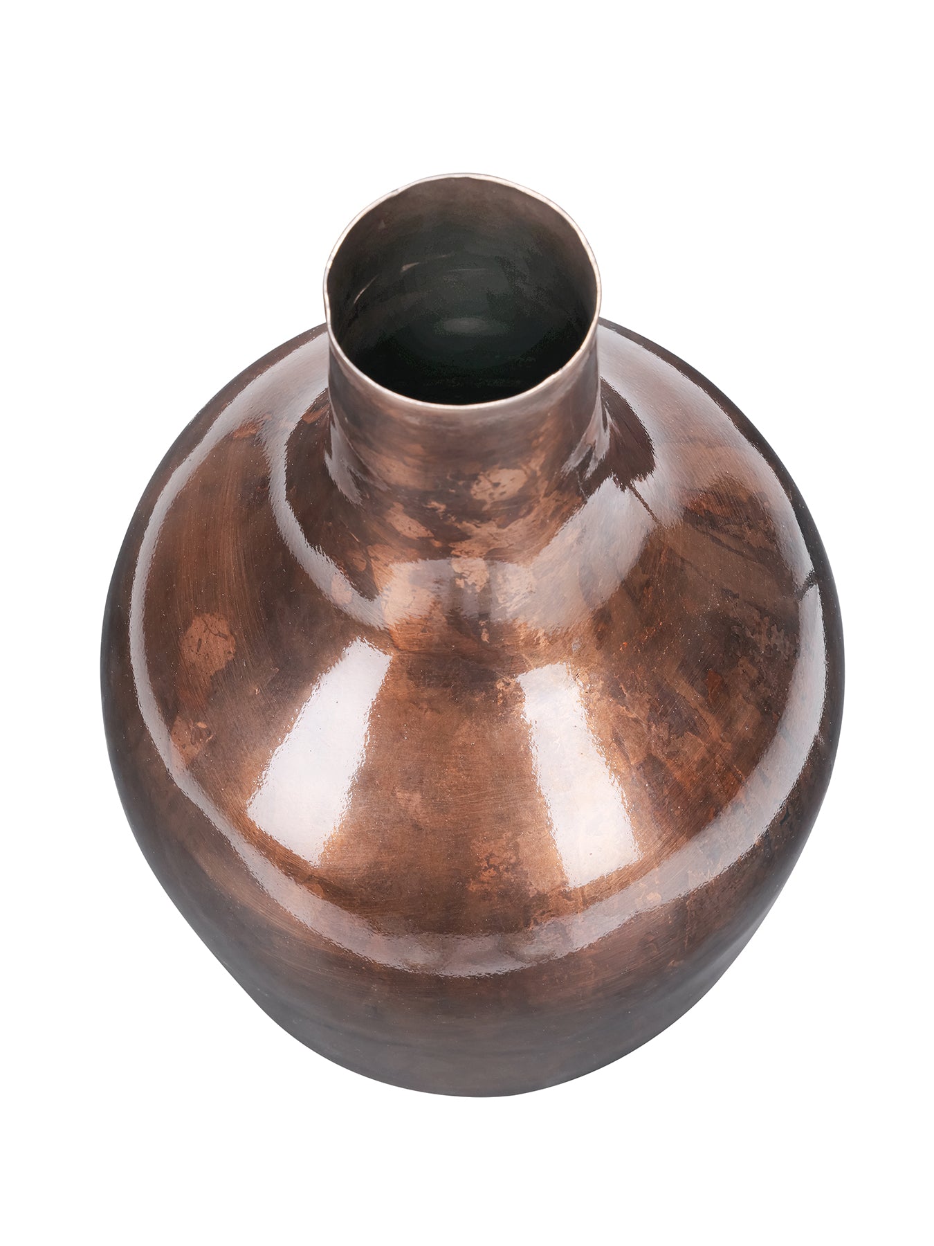 Tambora Copper Finish Vase Large Brown