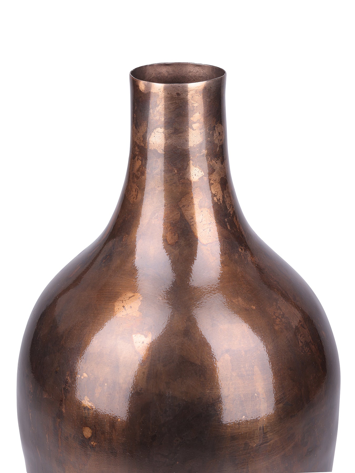 Tambora Copper Finish Vase Large Brown