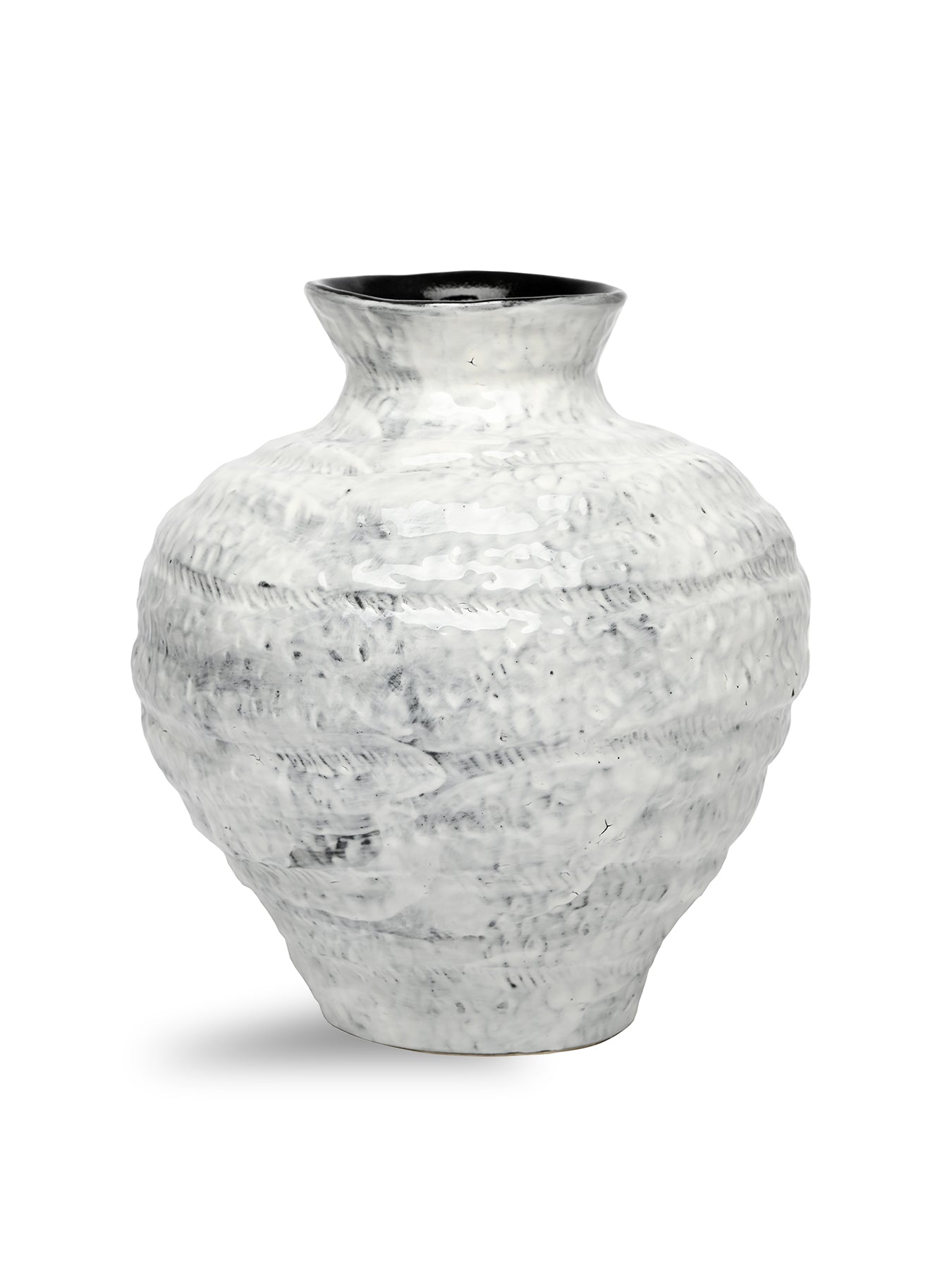 Lunel White Glazed Vase Medium