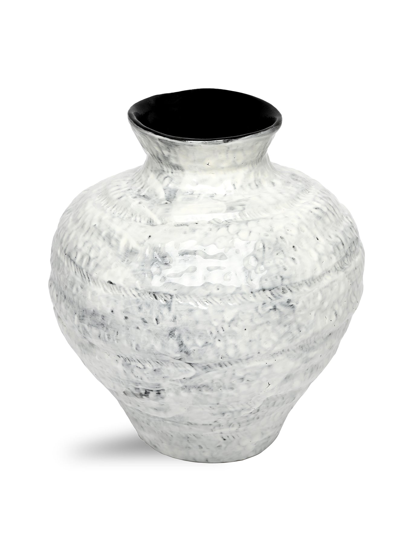 Lunel White Glazed Vase Medium