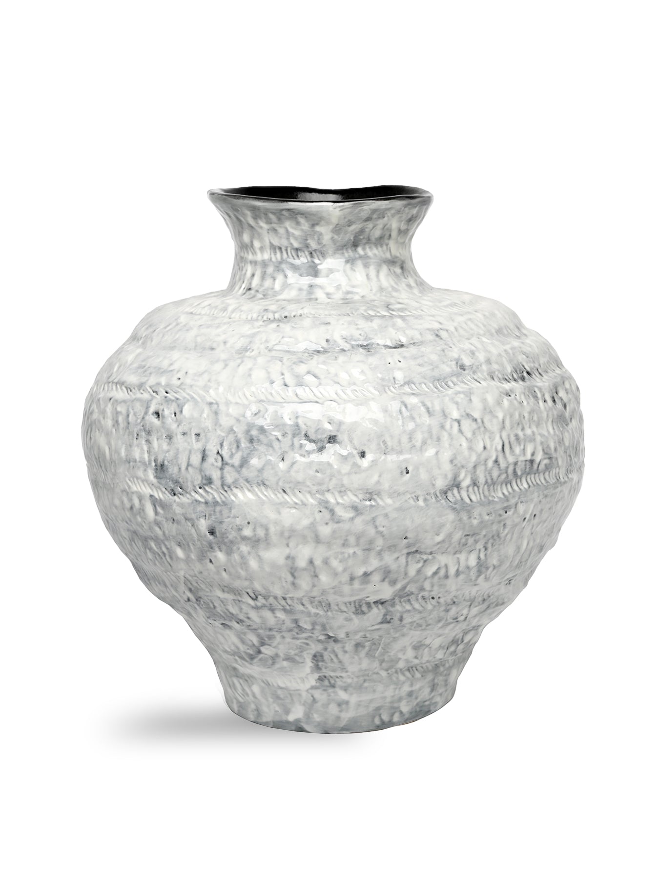 Lunel White Glazed Vase Large