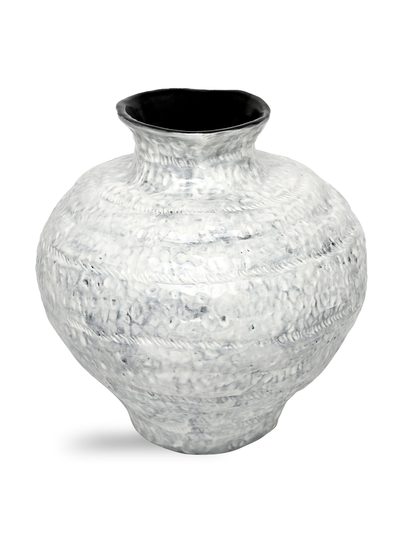 Lunel White Glazed Vase Large