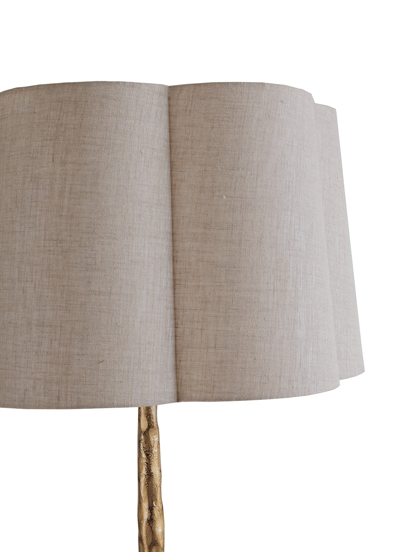Ronde Floor Lamp Gold with Linen Shade