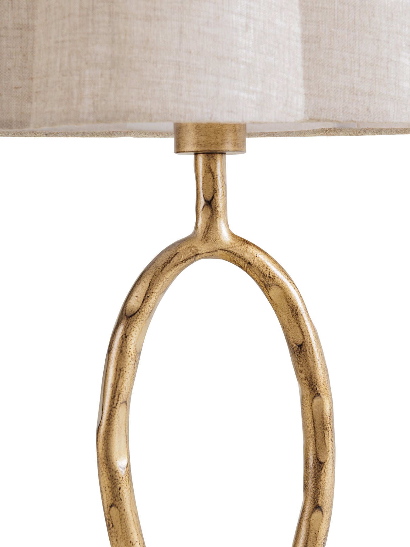 Ronde Table Lamp with Linen Shade Gold