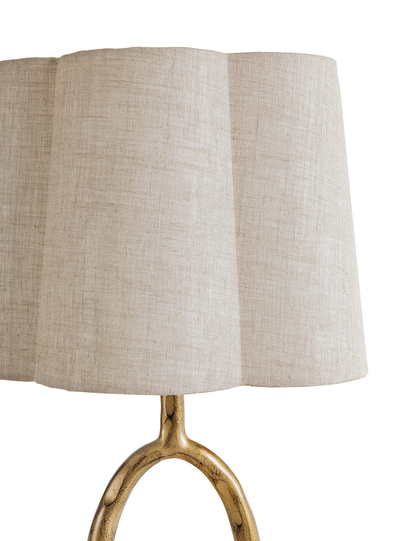 Ronde Table Lamp with Linen Shade Gold
